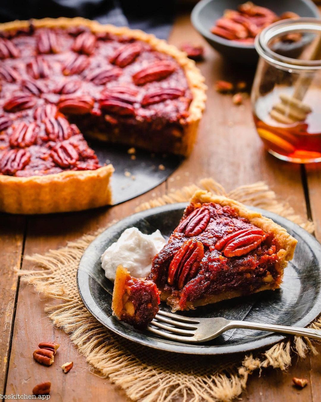 Healthier Pecan Pie with Spelt Crust and Dates