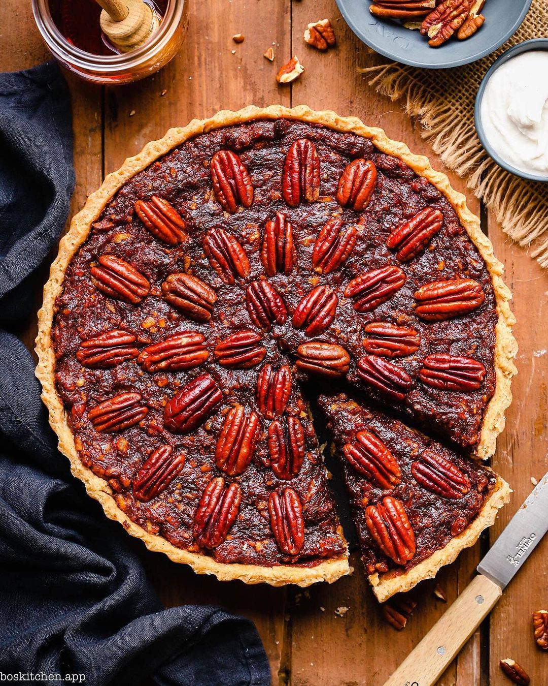 Healthier Pecan Pie with Spelt Crust and Dates