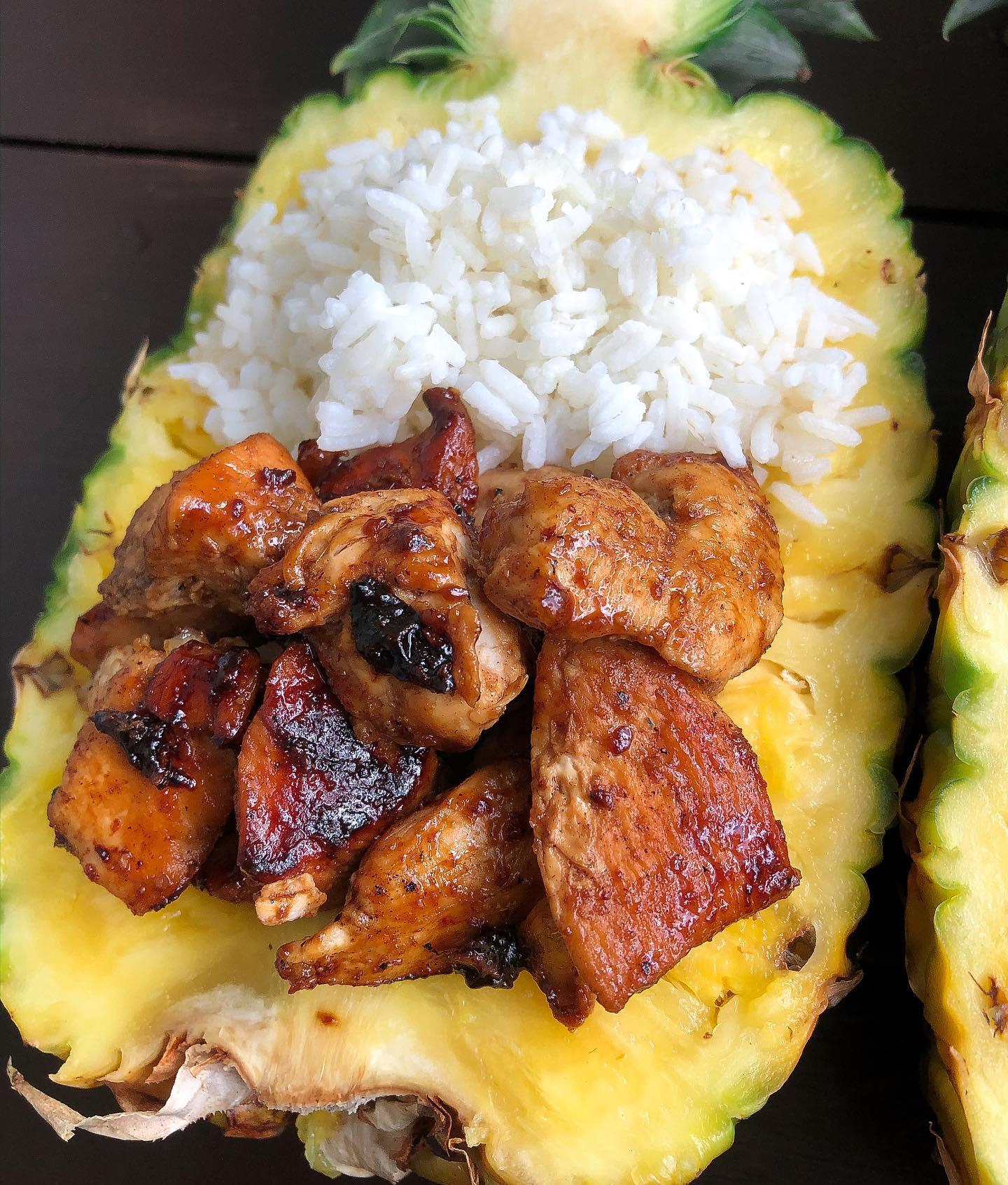 Chicken Teriyaki Pineapple Boats