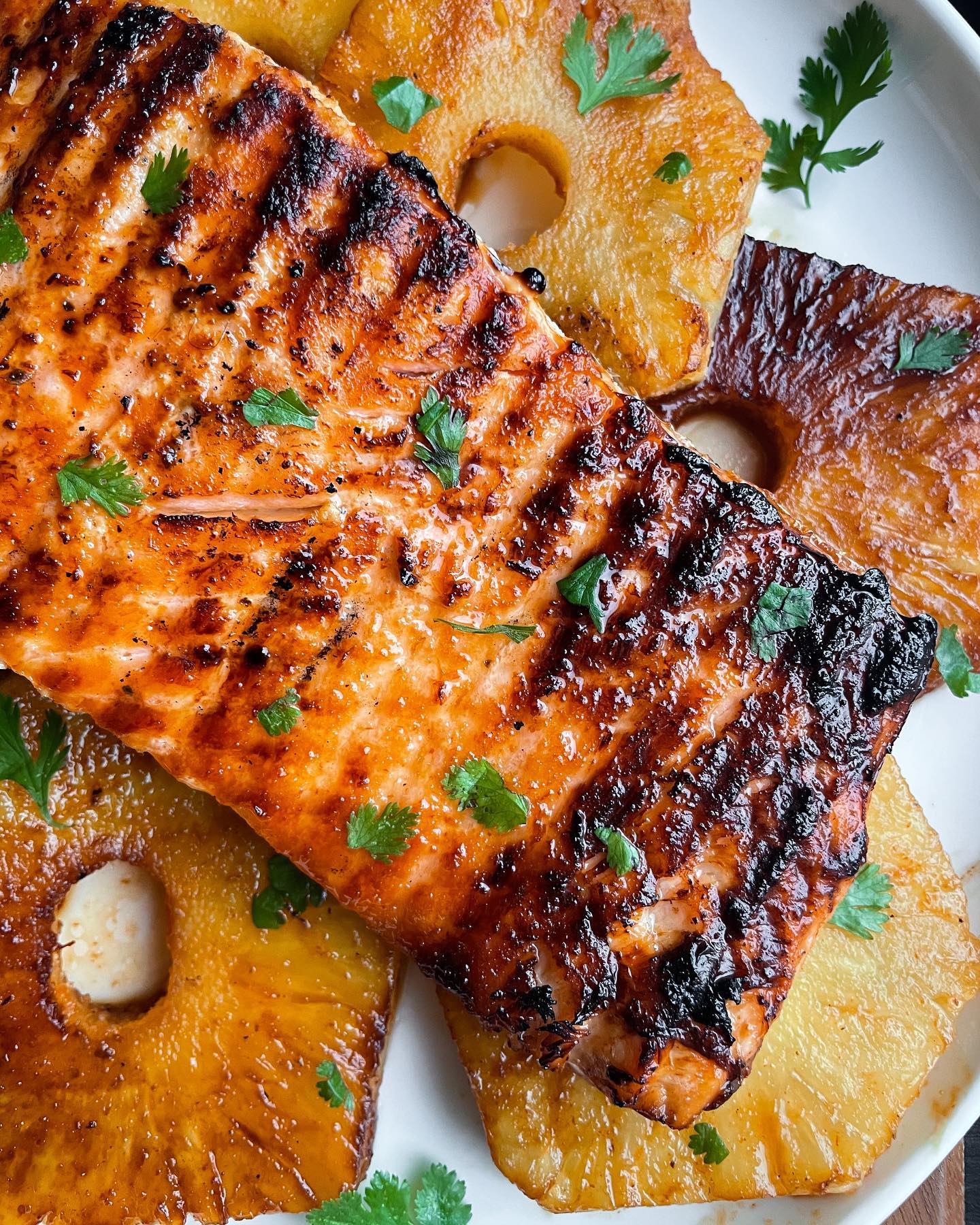 Honey Sriracha Pineapple Salmon
