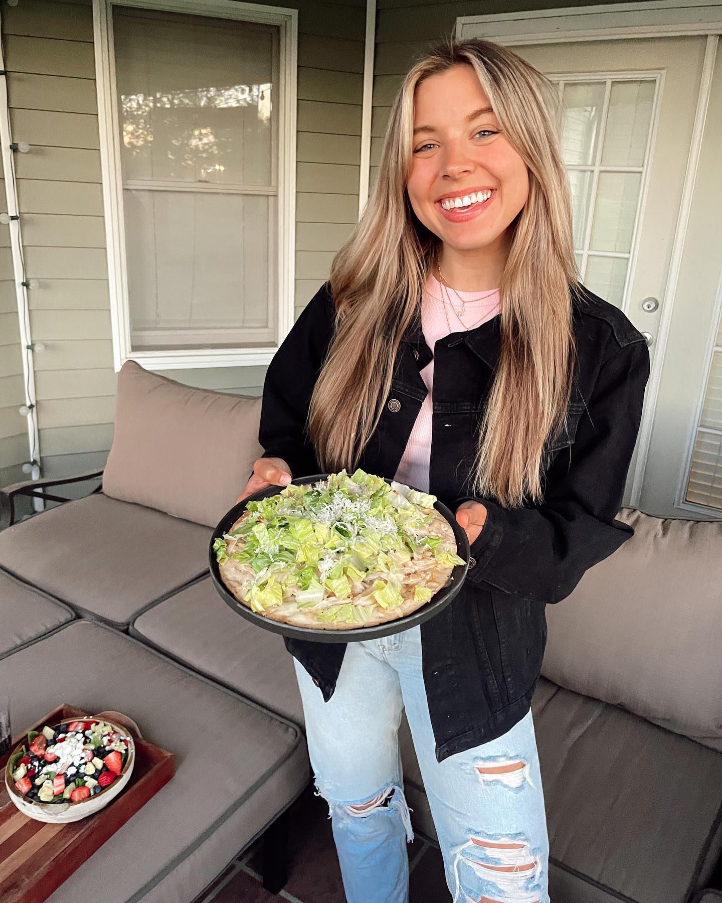 Chicken Caesar Salad Pizza