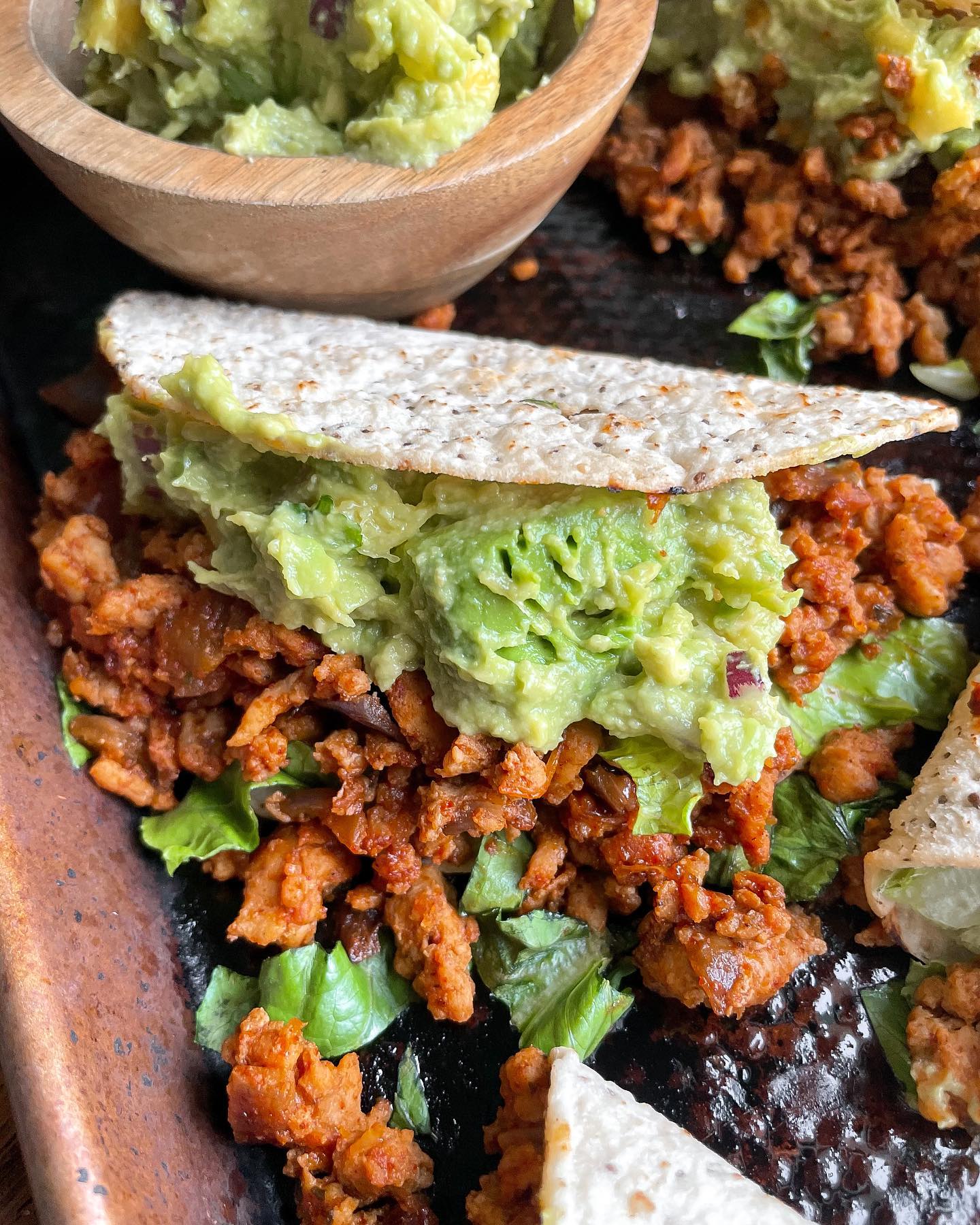 Flavored Guacamole Chicken Tacos