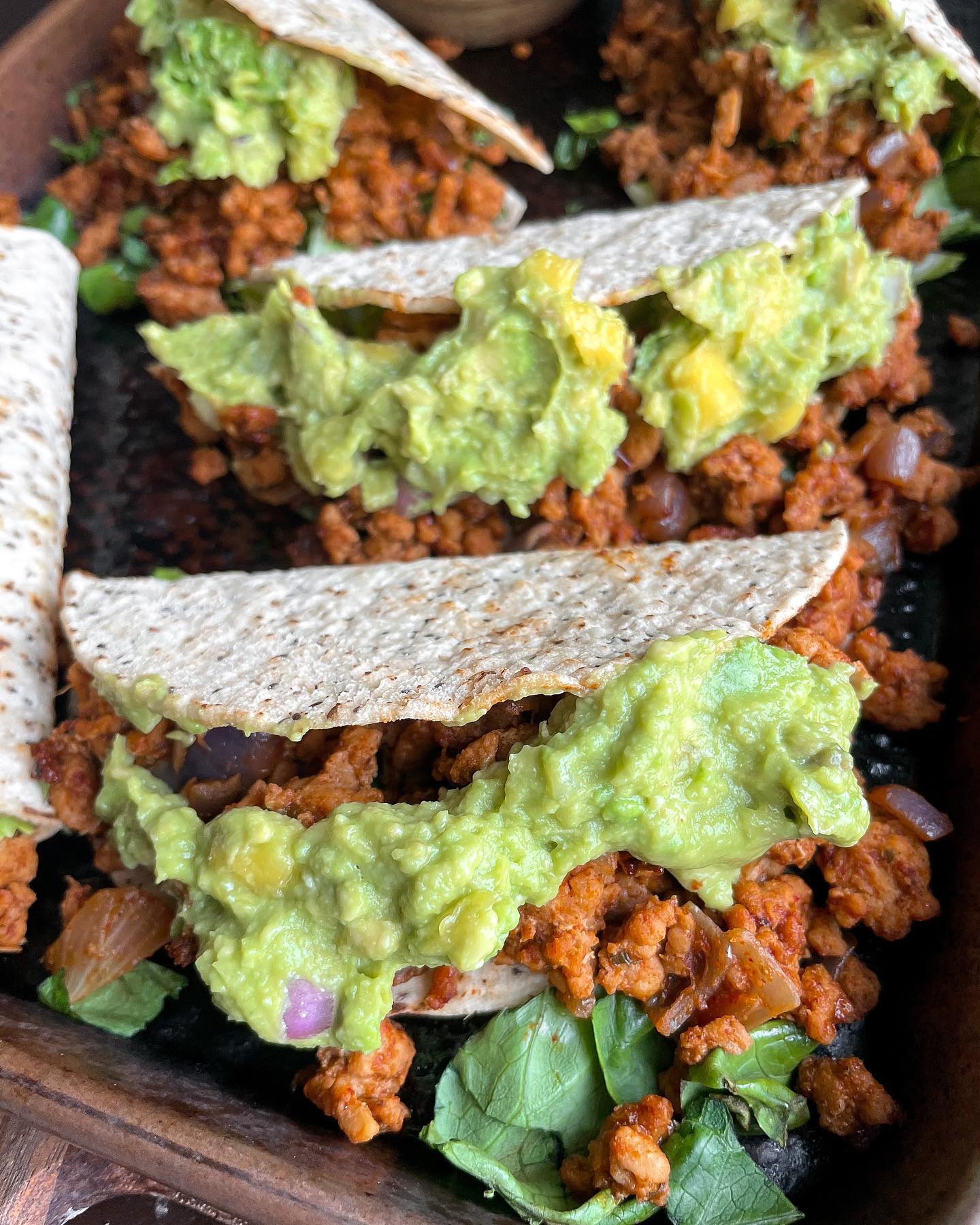 Flavored Guacamole Chicken Tacos