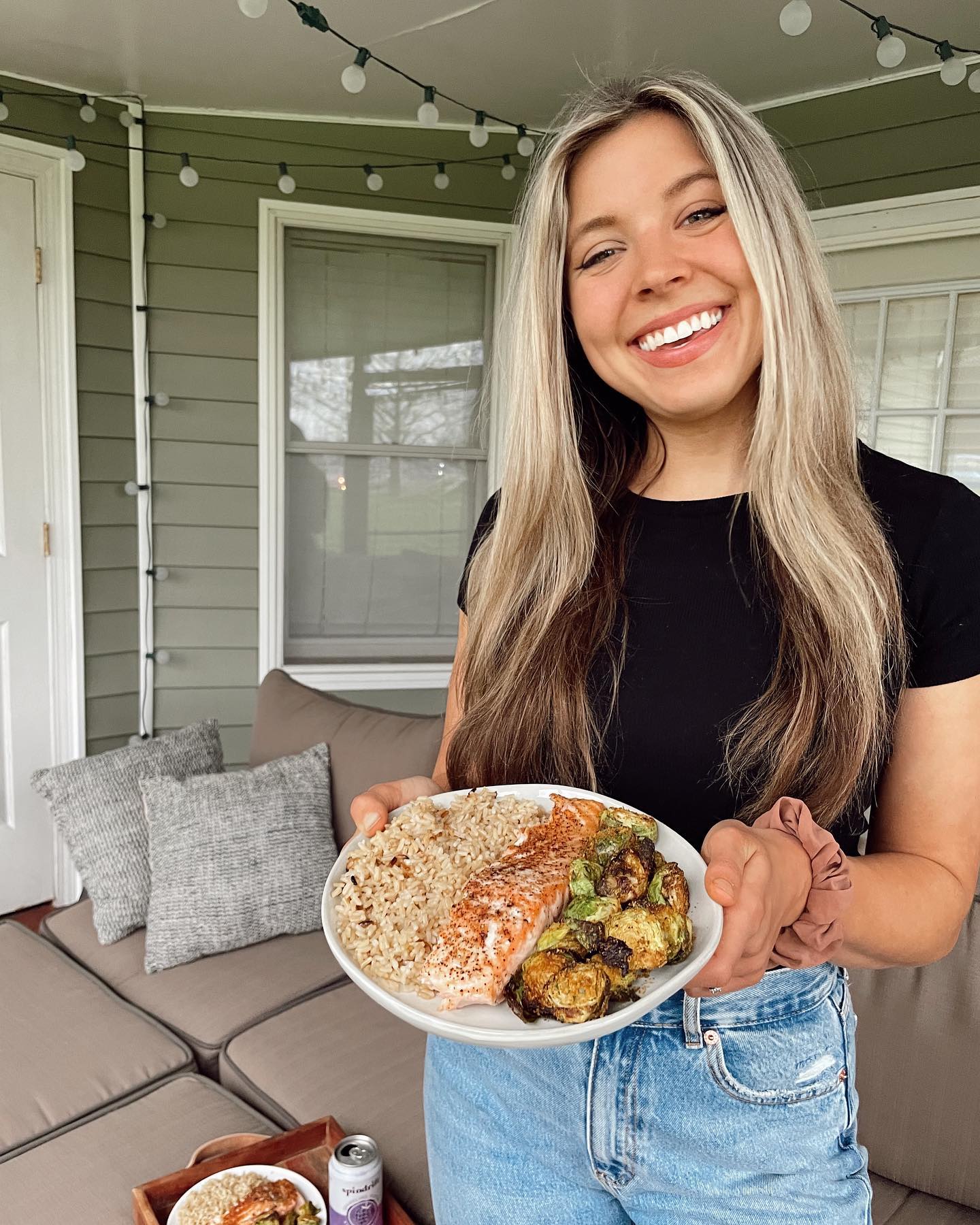 Quick and Flavorful Salmon with Air Fryer Brussels Sprouts