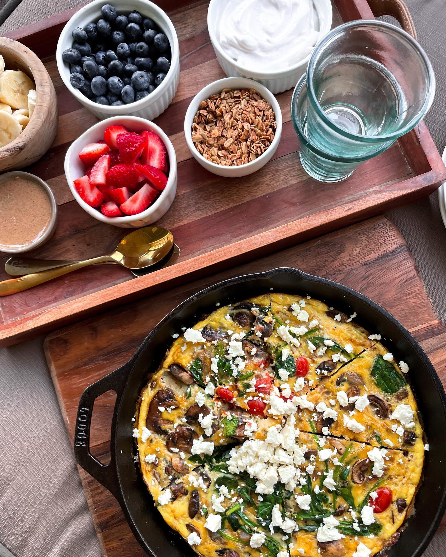 Veggie-Loaded Frittata & Parfait Board Brunch