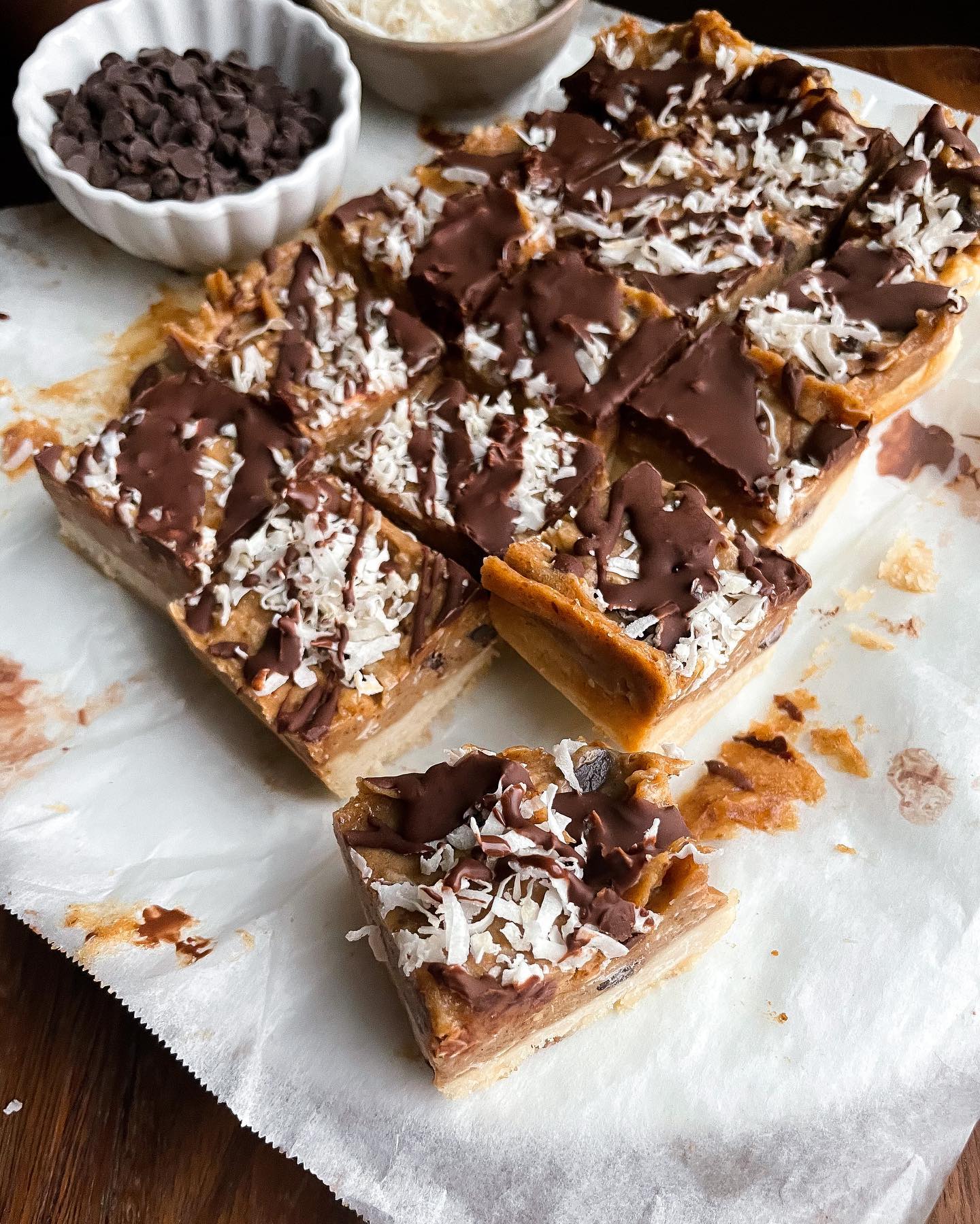 Chocolate Coconut Samoa Bites