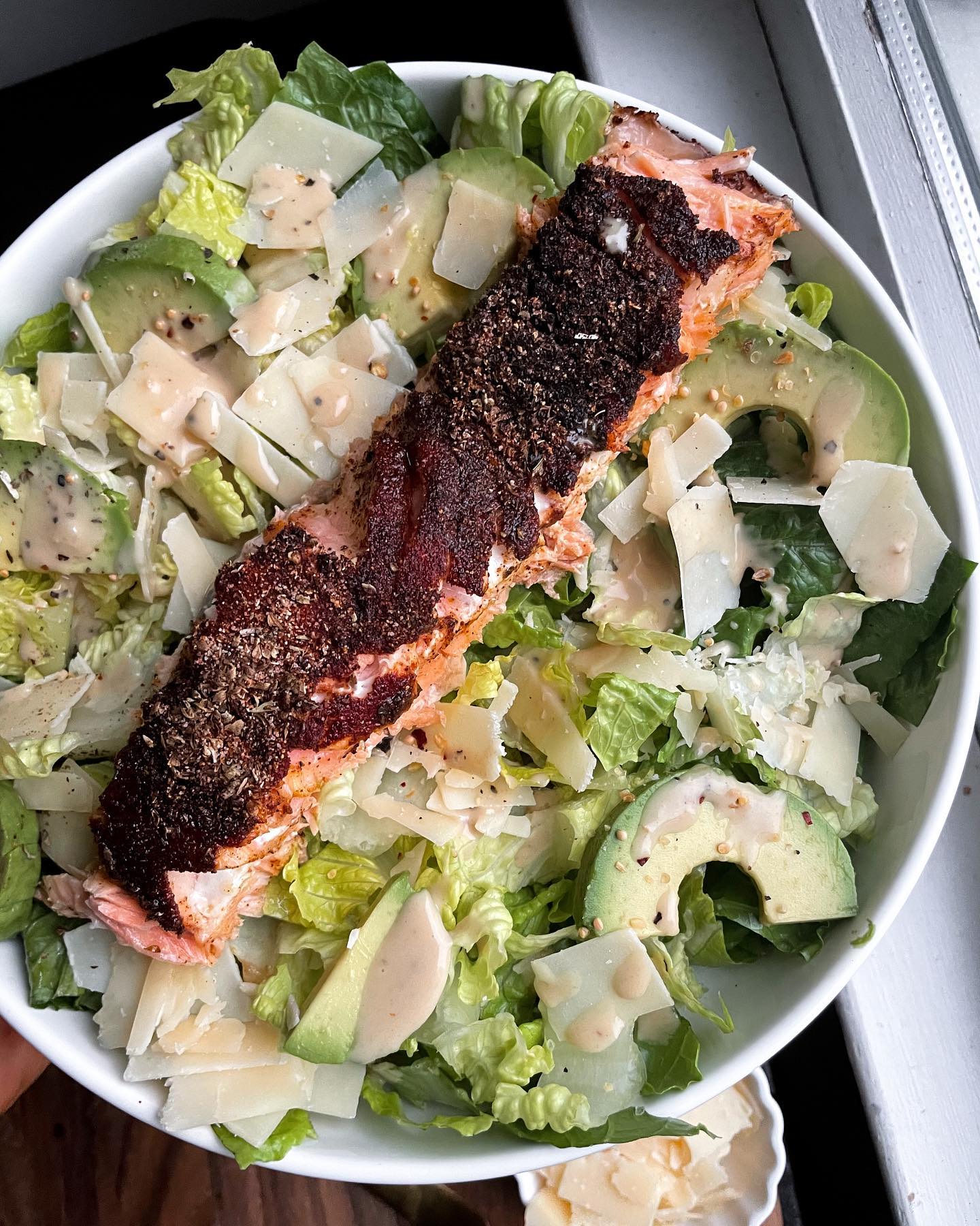 Blackened Salmon Caesar Salad