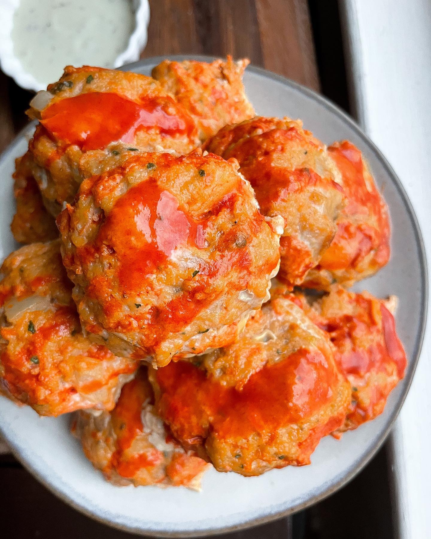 Paleo Gluten-Free Buffalo Chicken Meatballs