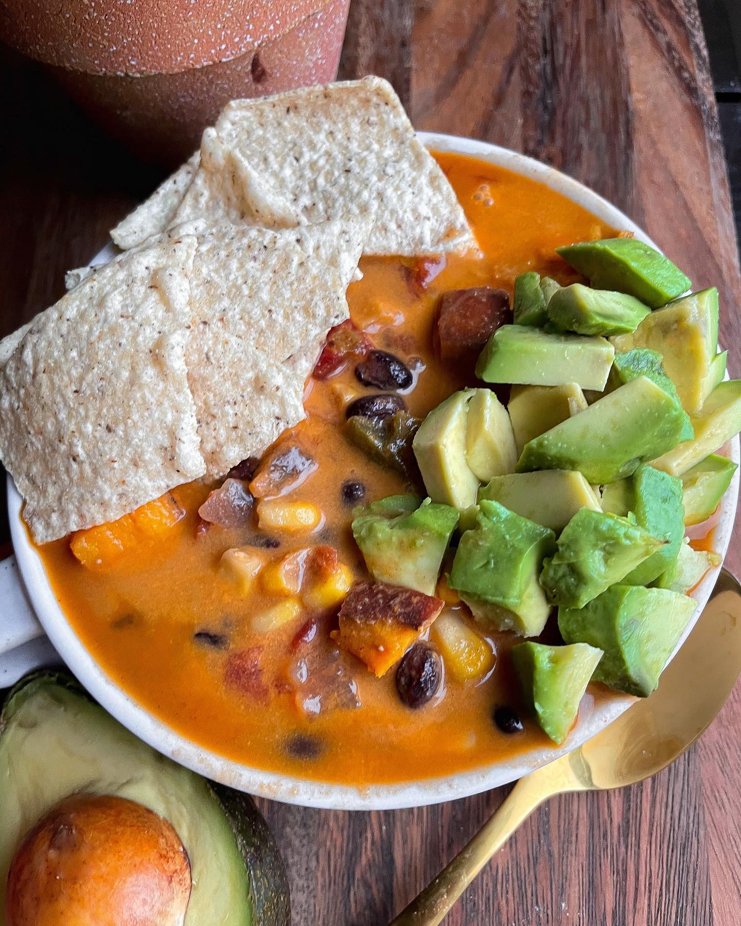 Vegan Sweet Potato and Black Bean Soup