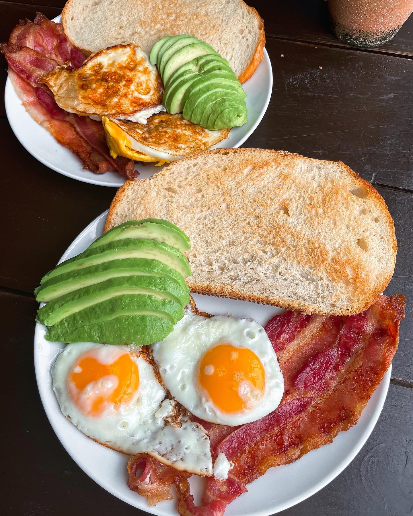Simple Brunch Spread with Eggs and Bacon