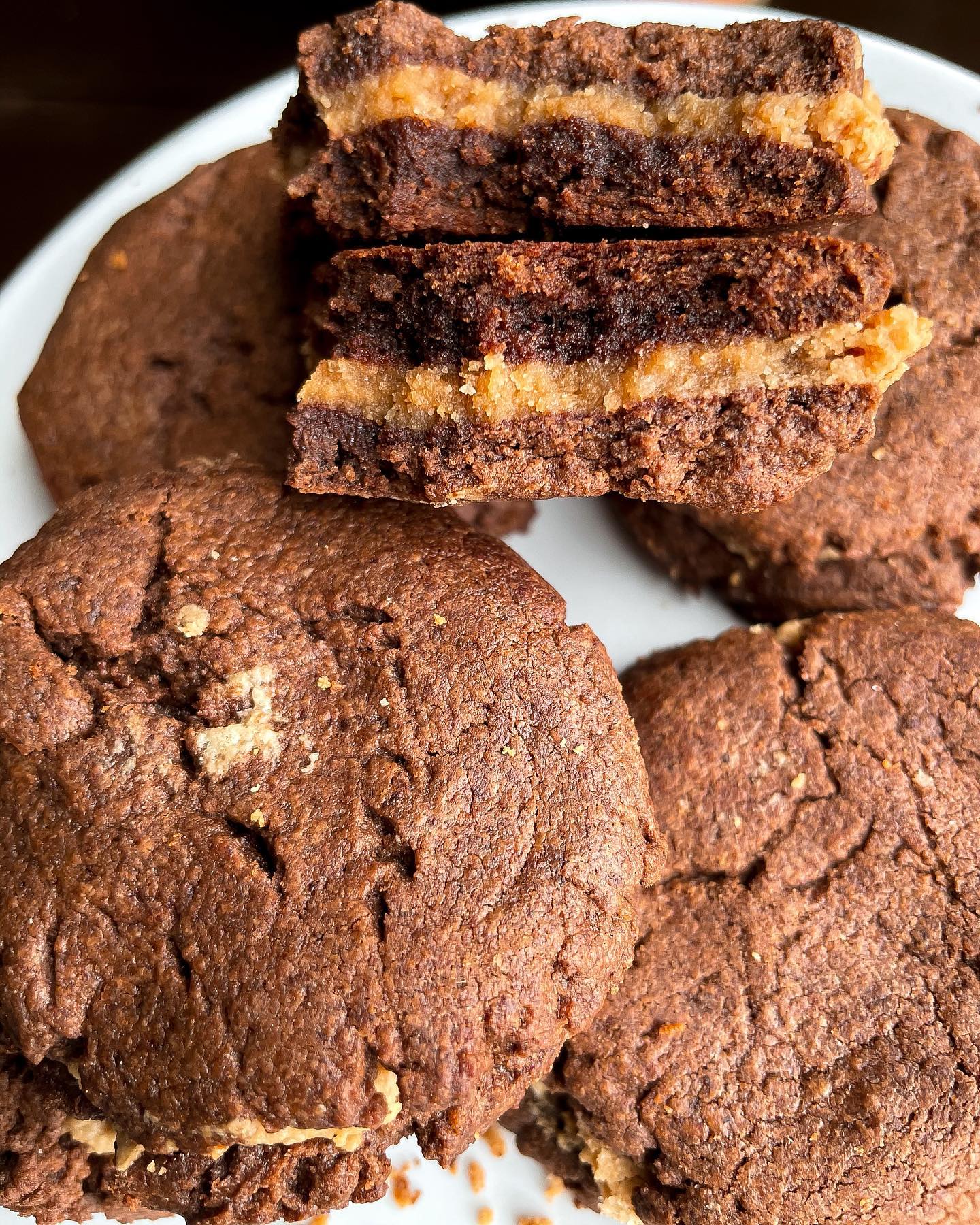 Peanut Butter Stuffed Chocolate Cookies