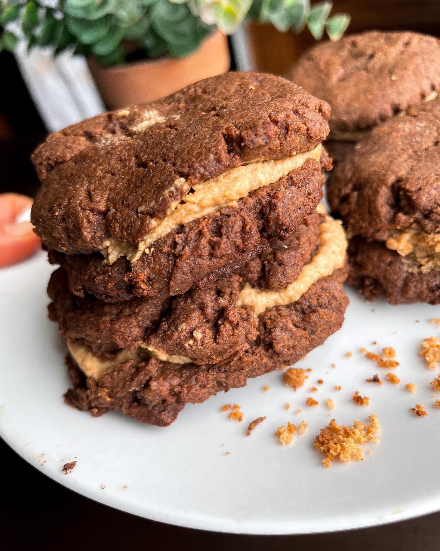 Peanut Butter Stuffed Chocolate Cookies