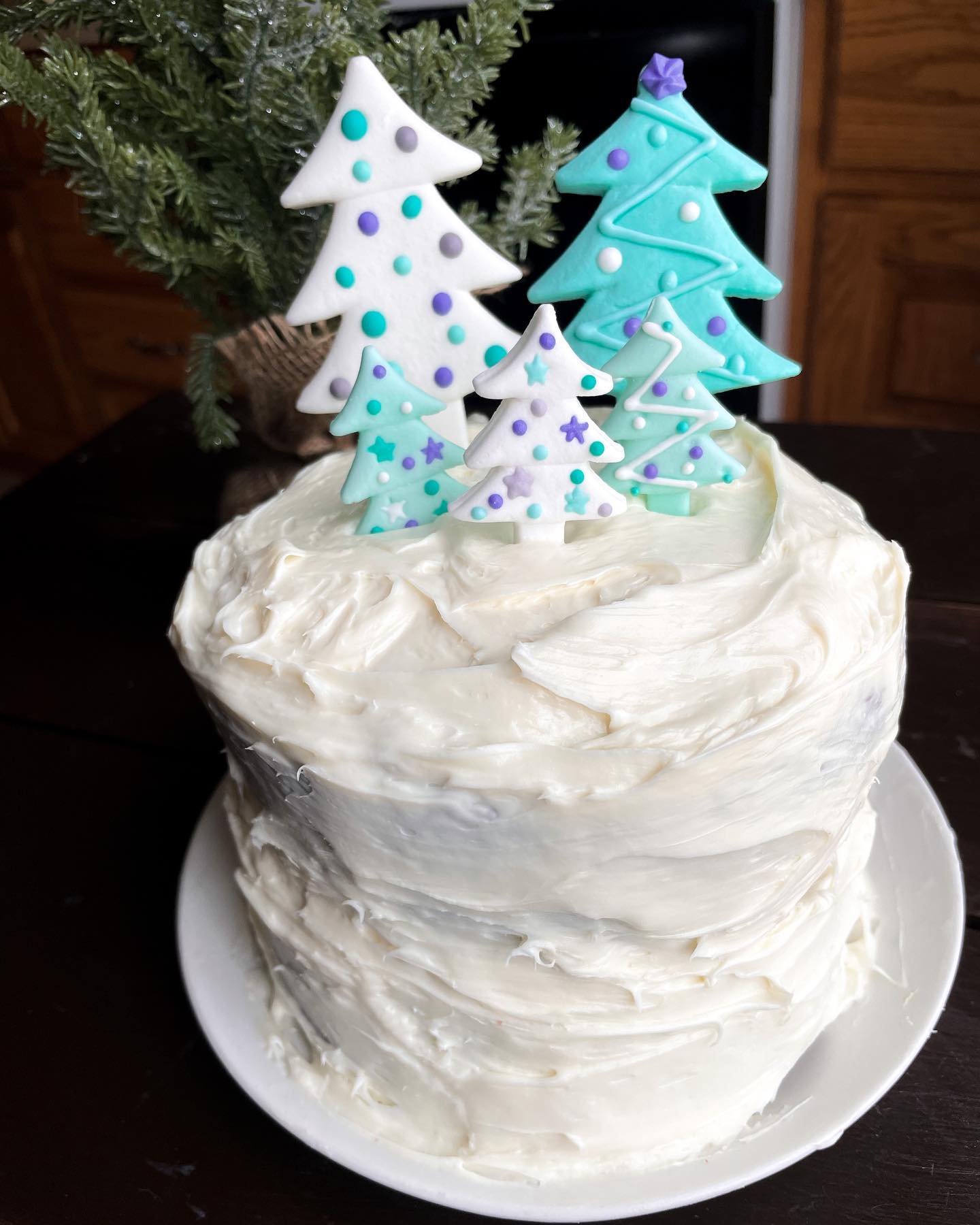 Gluten Free Gingerbread Cake with Vanilla and Gingerbread Layers