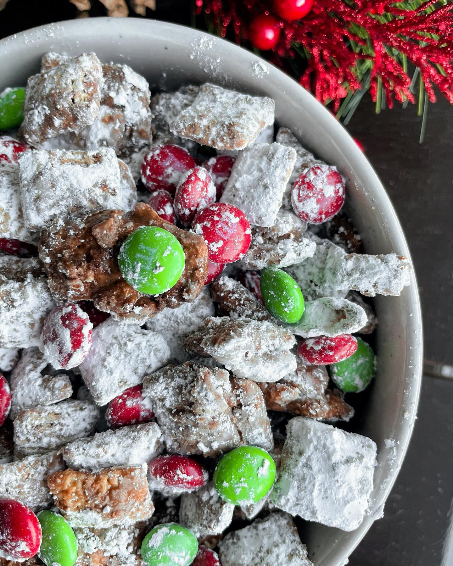Festive Cinnamon Chex Puppy Chow