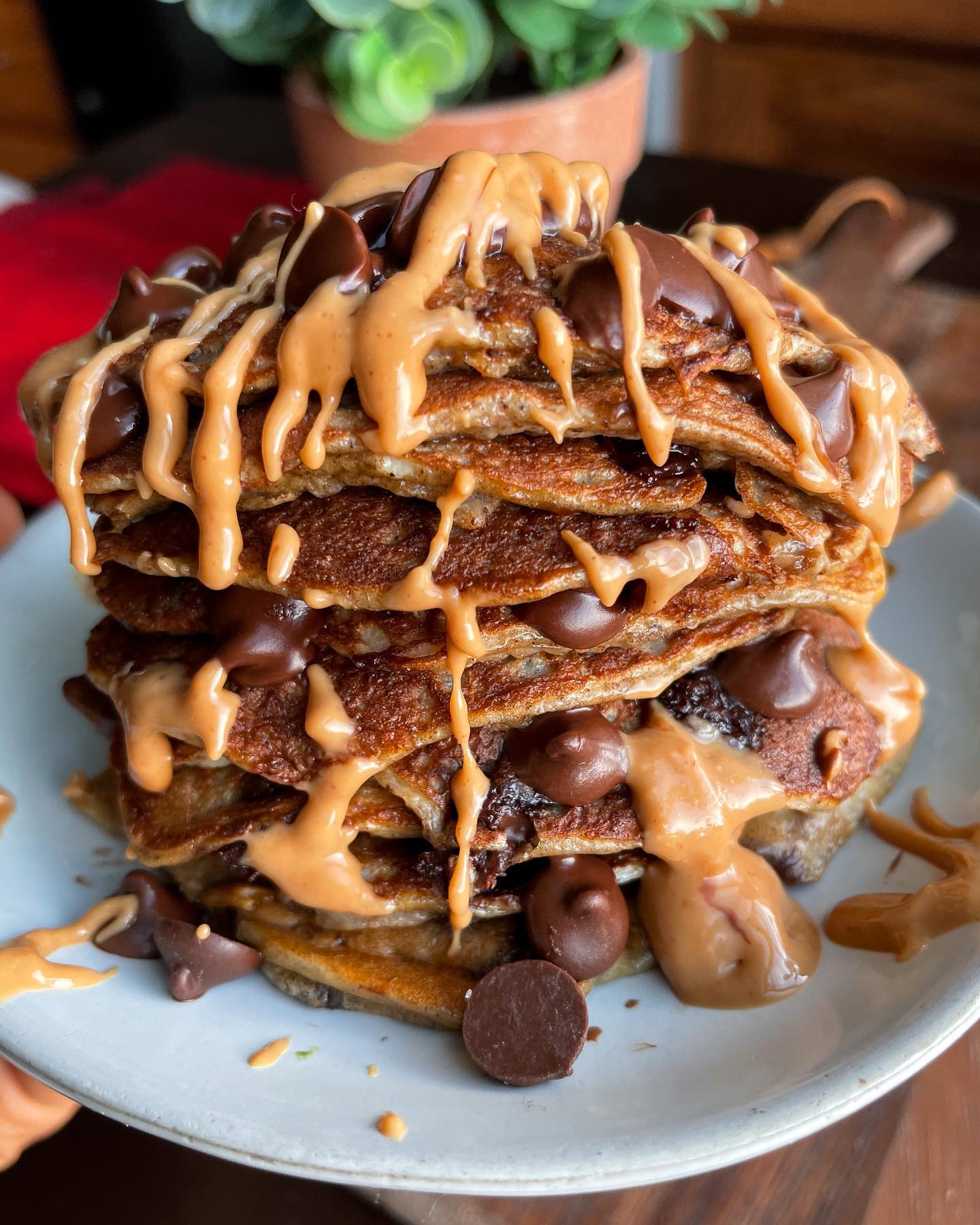 Easy 3-Ingredient Chocolate Chip Pancakes