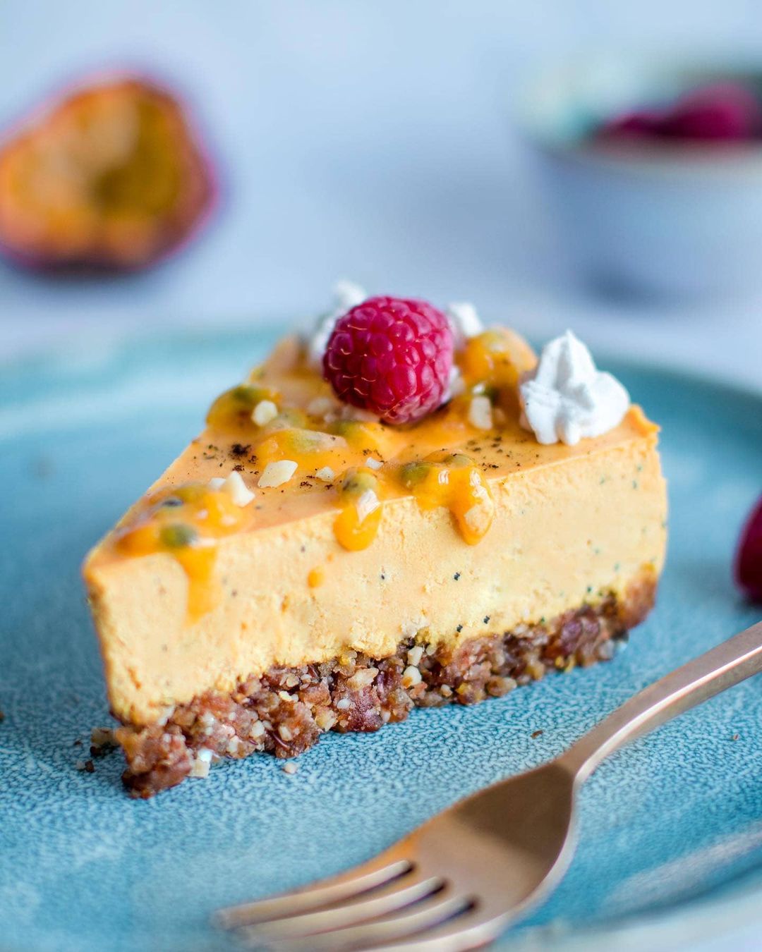 Tangy Sweet Gluten-Free Passionfruit Cheesecake