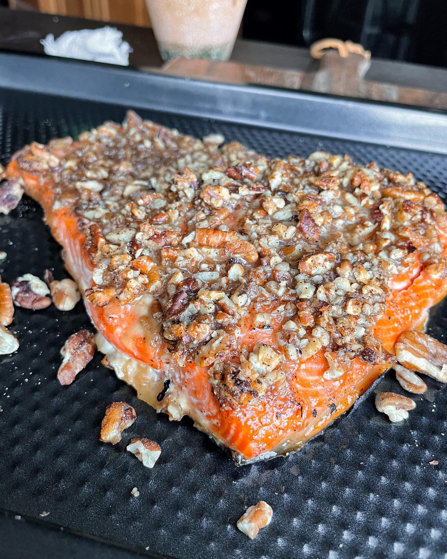 Maple Pecan Crusted Salmon with Chipotle Kick