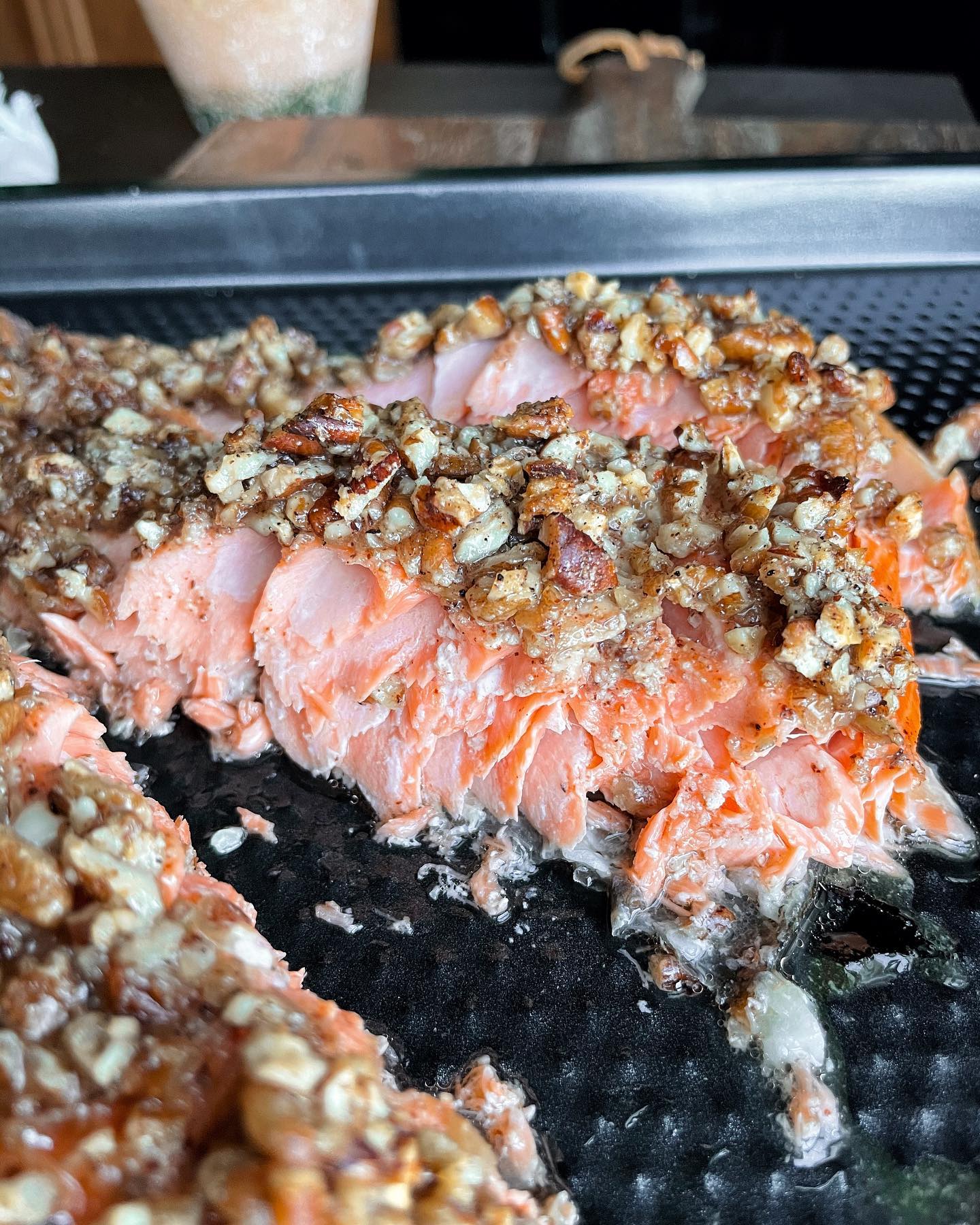 Maple Pecan Crusted Salmon with Chipotle Kick