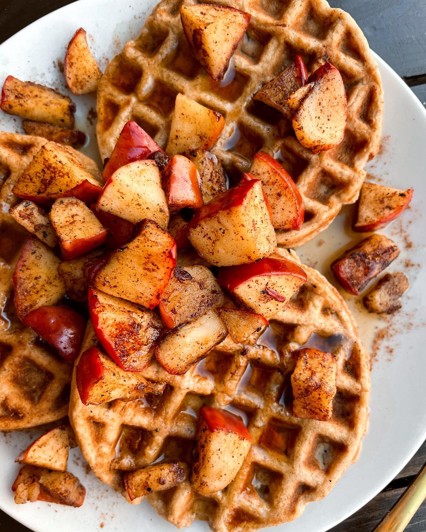 Cinnamon Apple Waffles