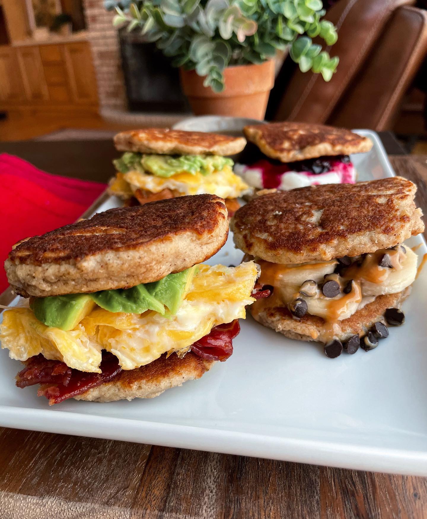 Easy Pancake Sliders with Mixed Fillings