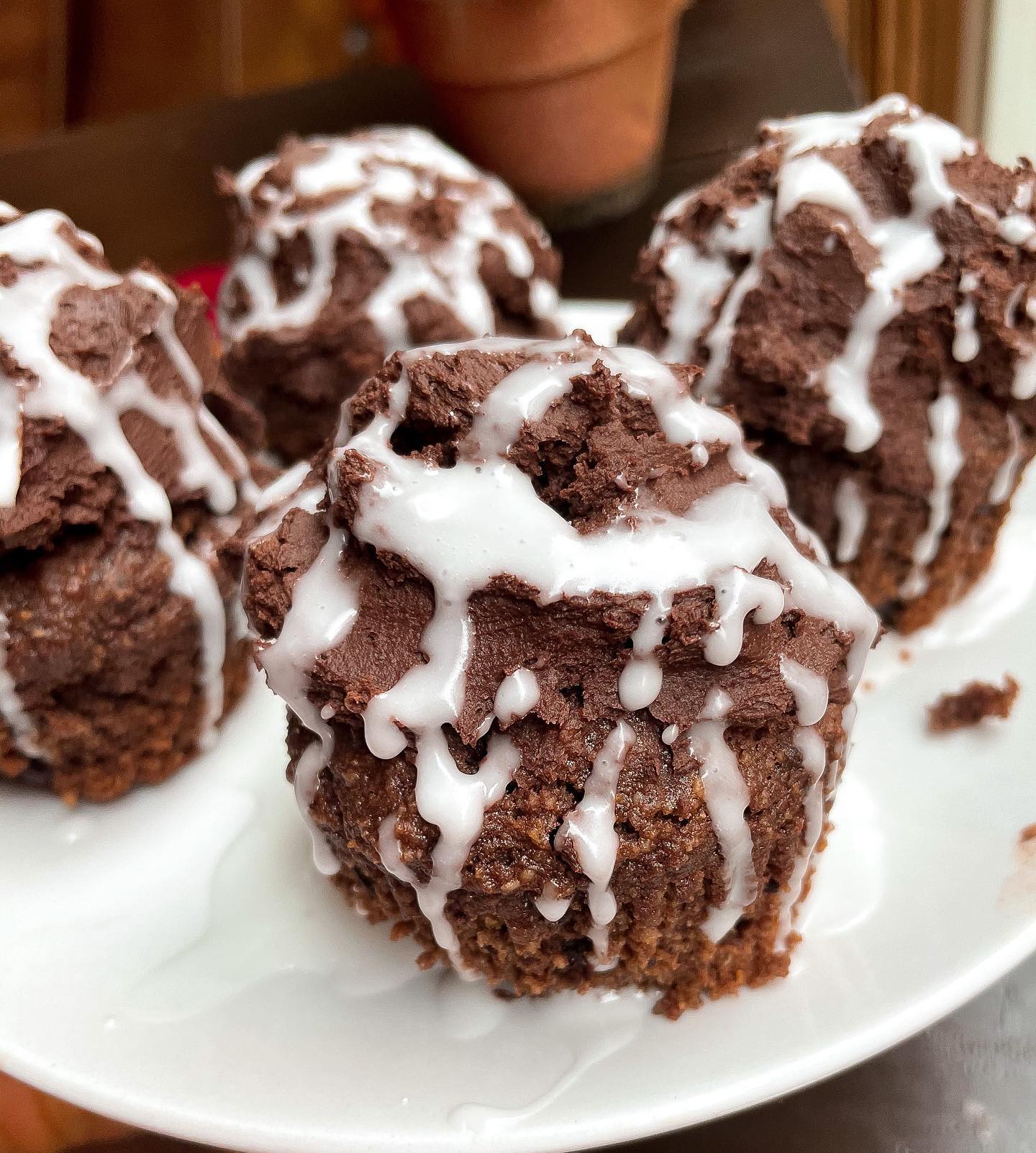 Spider Web Double Chocolate Muffins