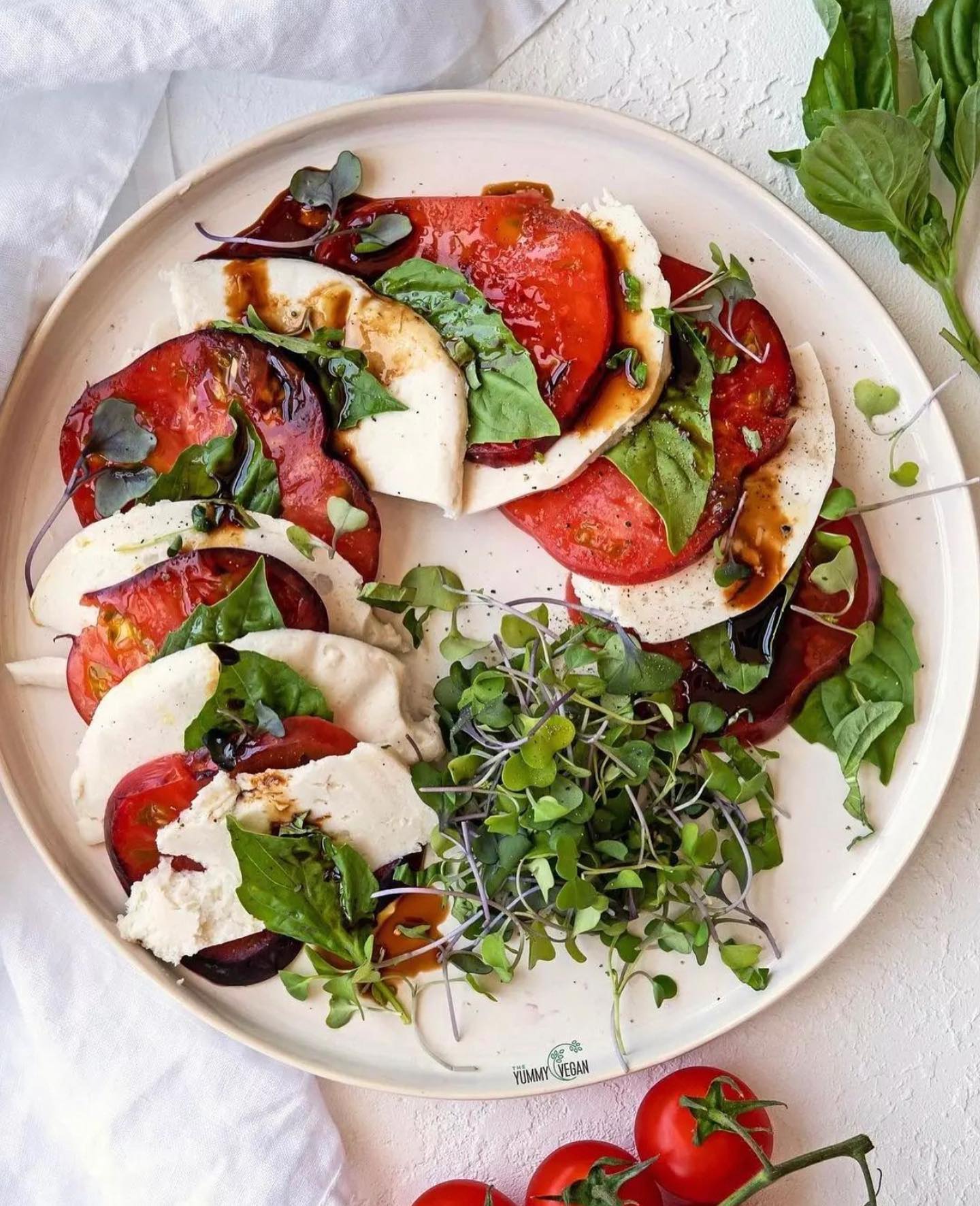 Simple and Delicious Vegan Caprese Salad