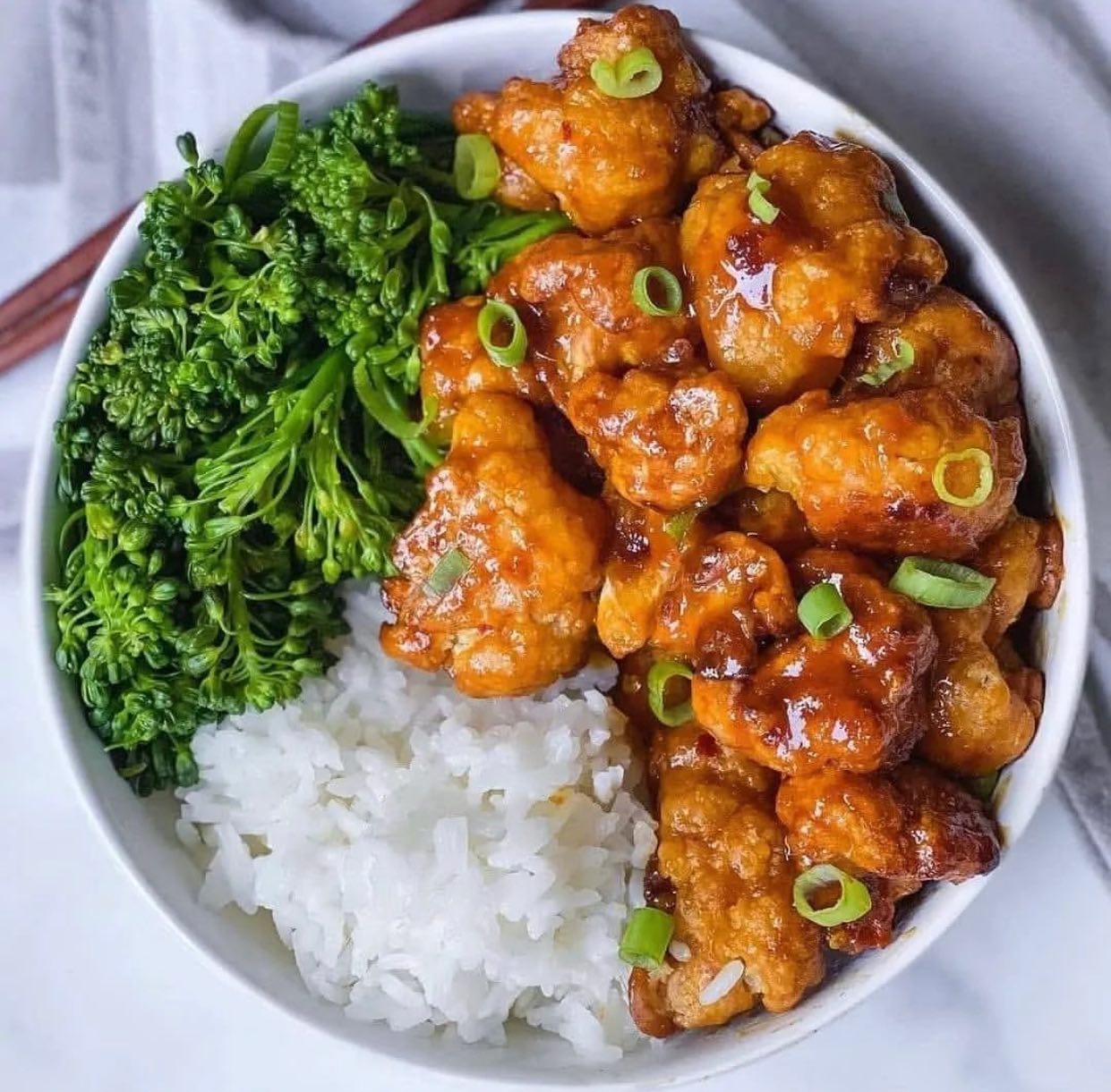 Vegan Baked Orange Cauliflower