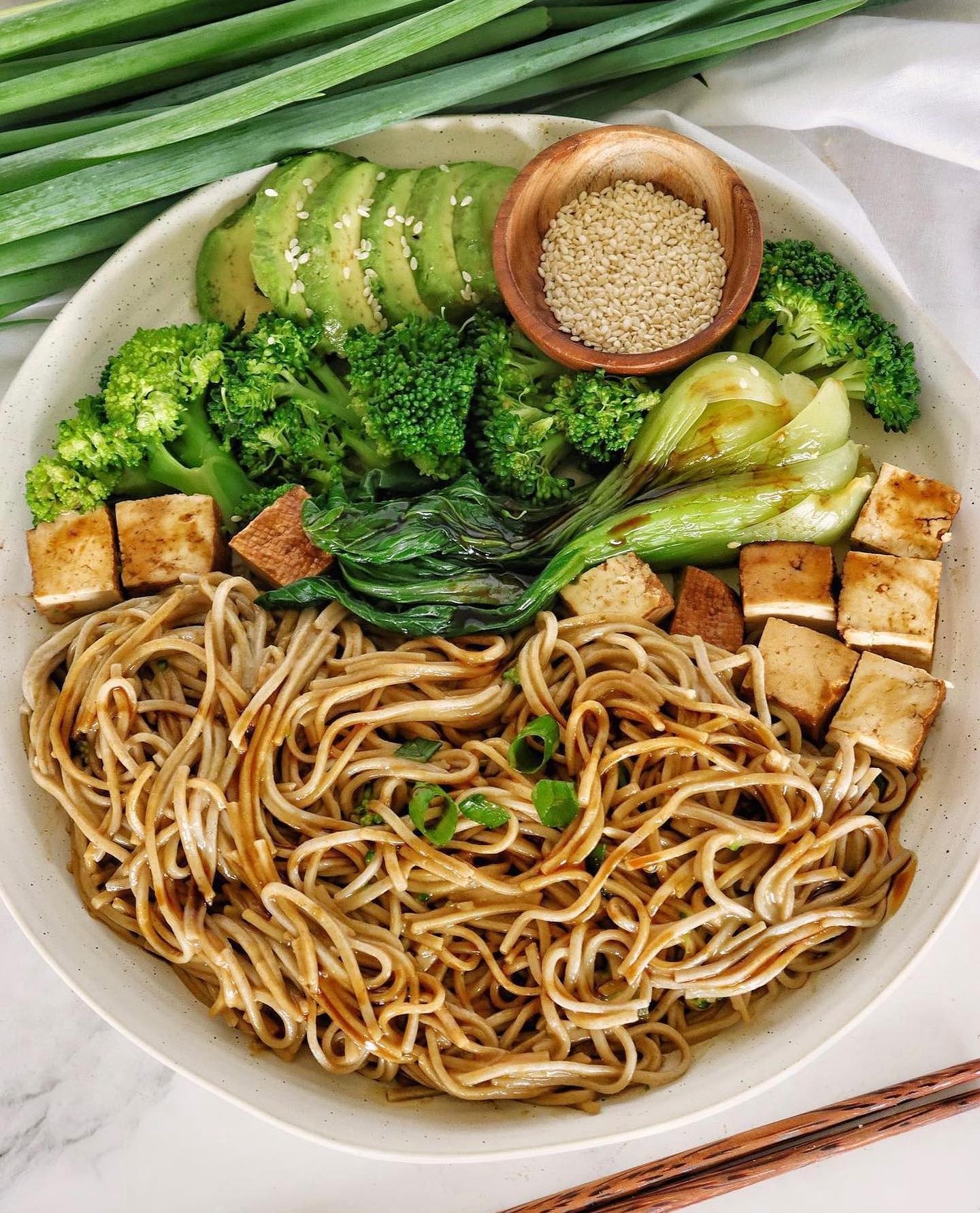 Soy Sesame Soba Noodle Bowl