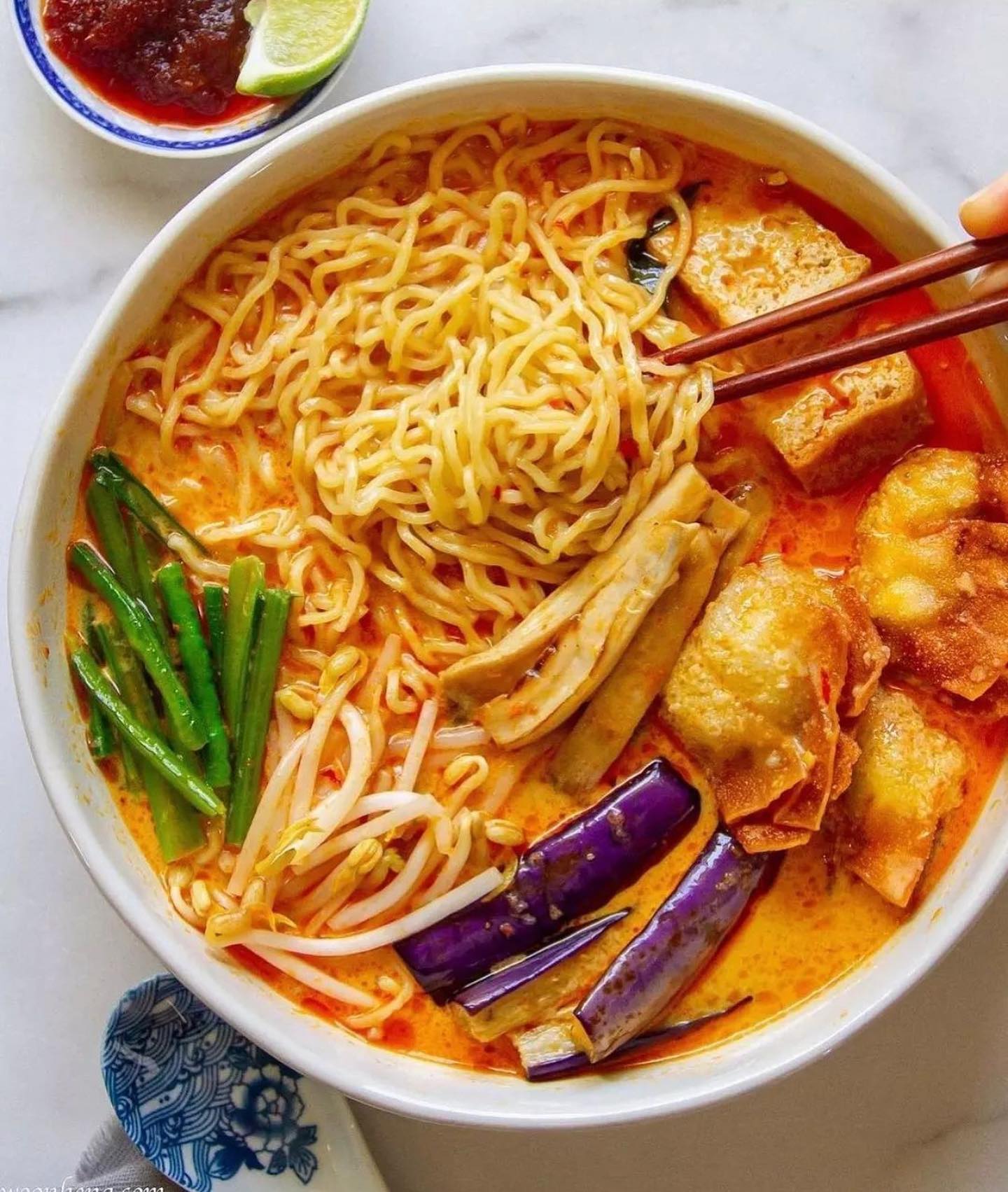 Vegan Curry Laksa Noodle Soup