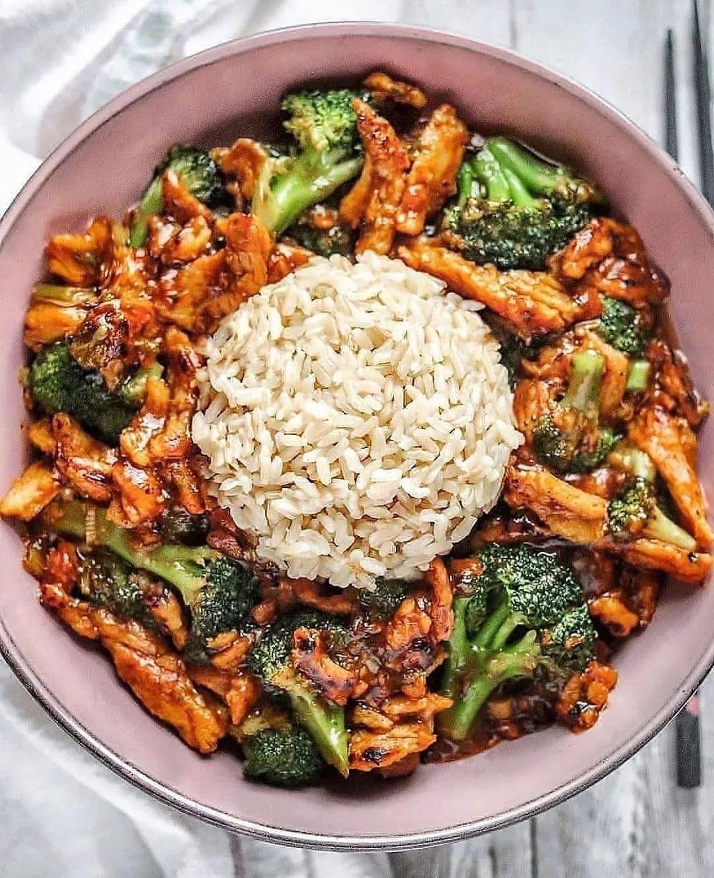 Saucy Soy Curls with Broccoli and Brown Rice
