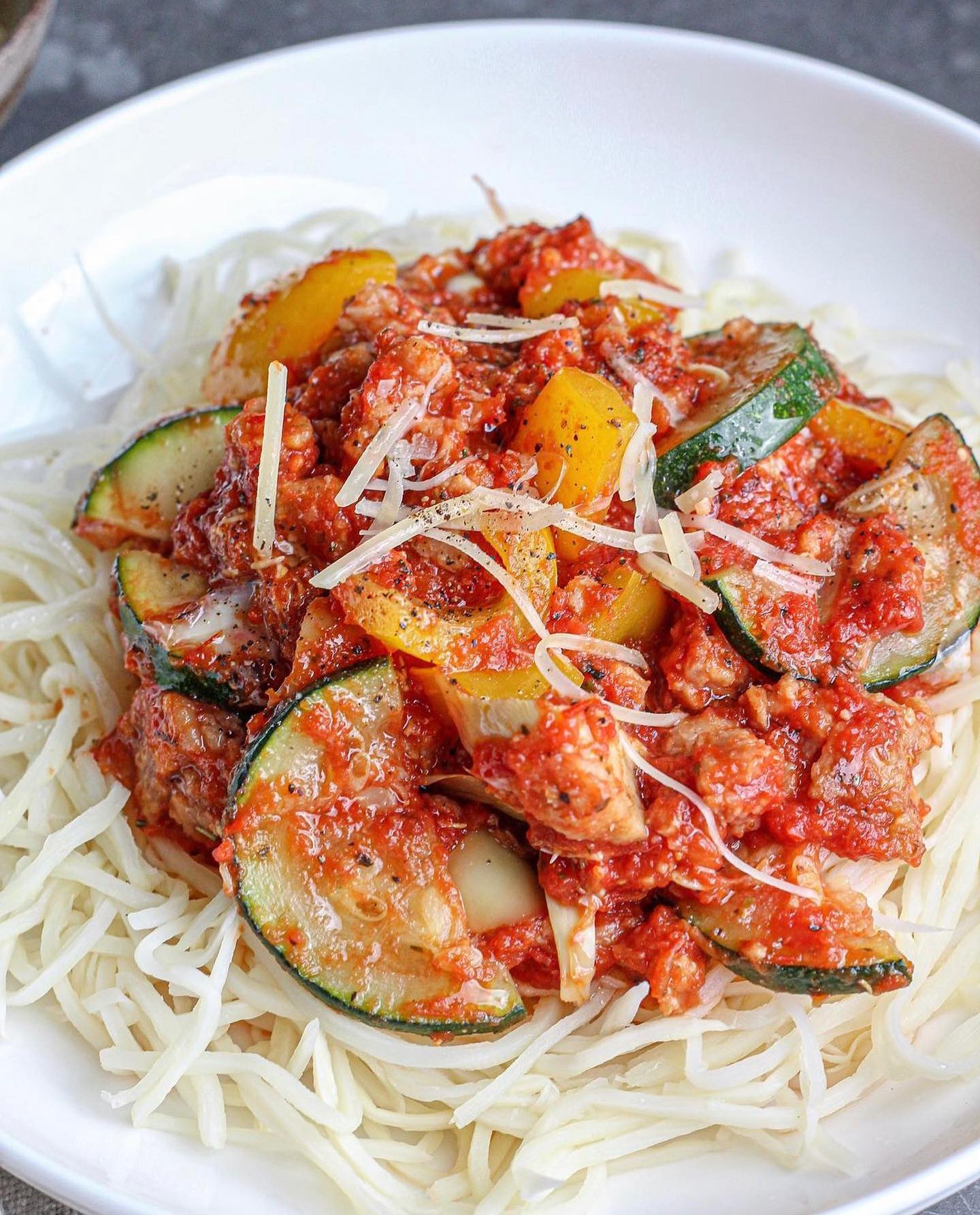 Zucchini and Peppers Pasta