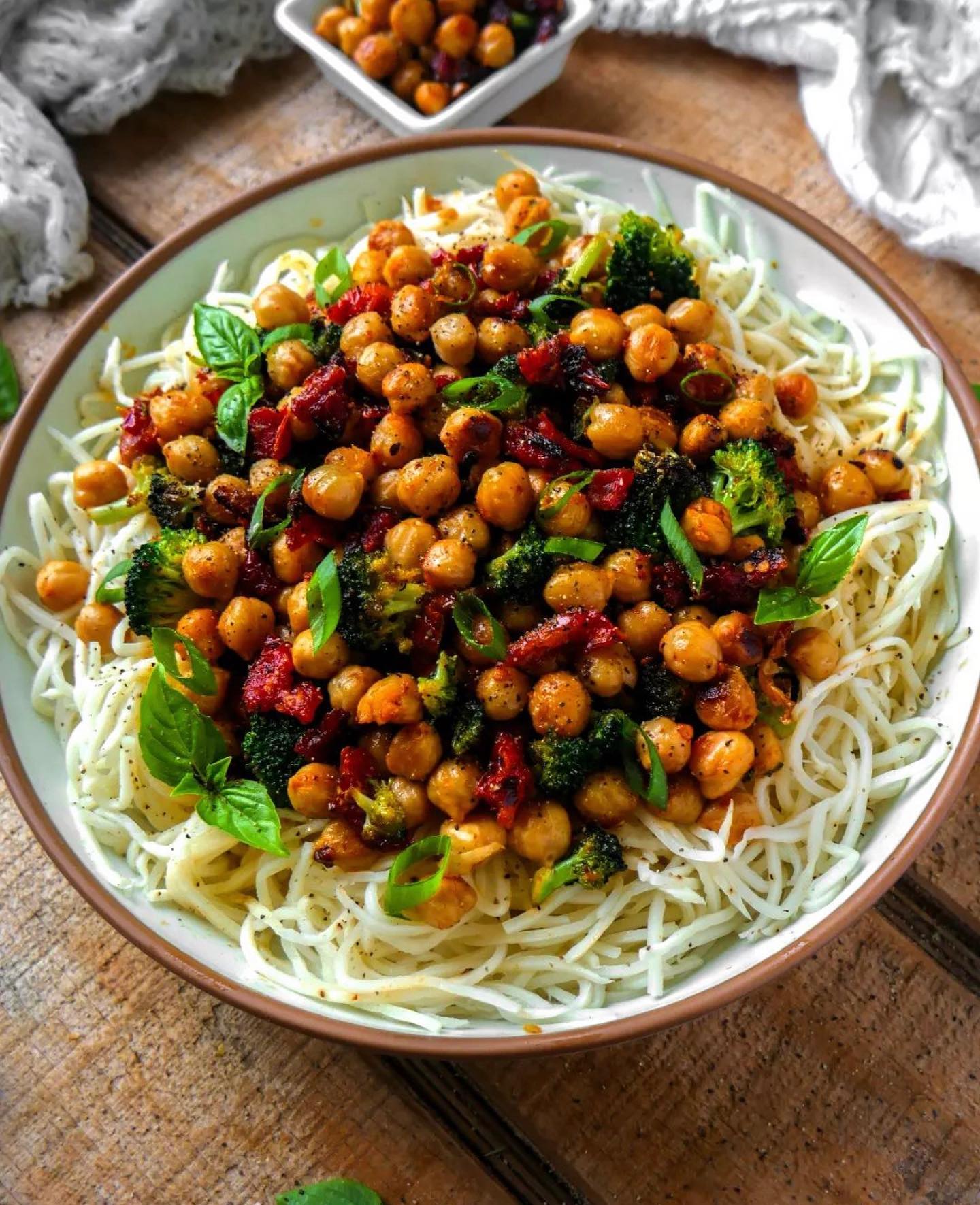 Cajun Broccoli Sun-Dried Tomato Chickpea Skillet