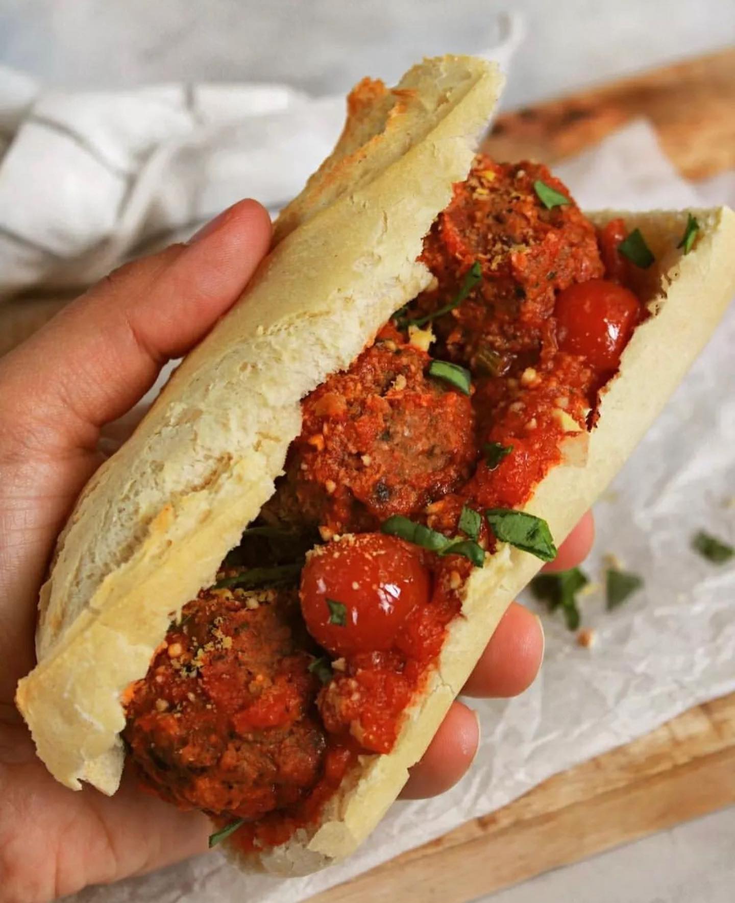 😍 Vegan Meatball Subs