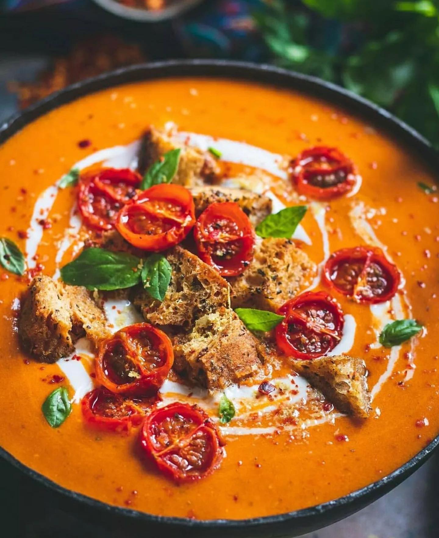Coconut & Roasted Red Pepper Tomato Soup