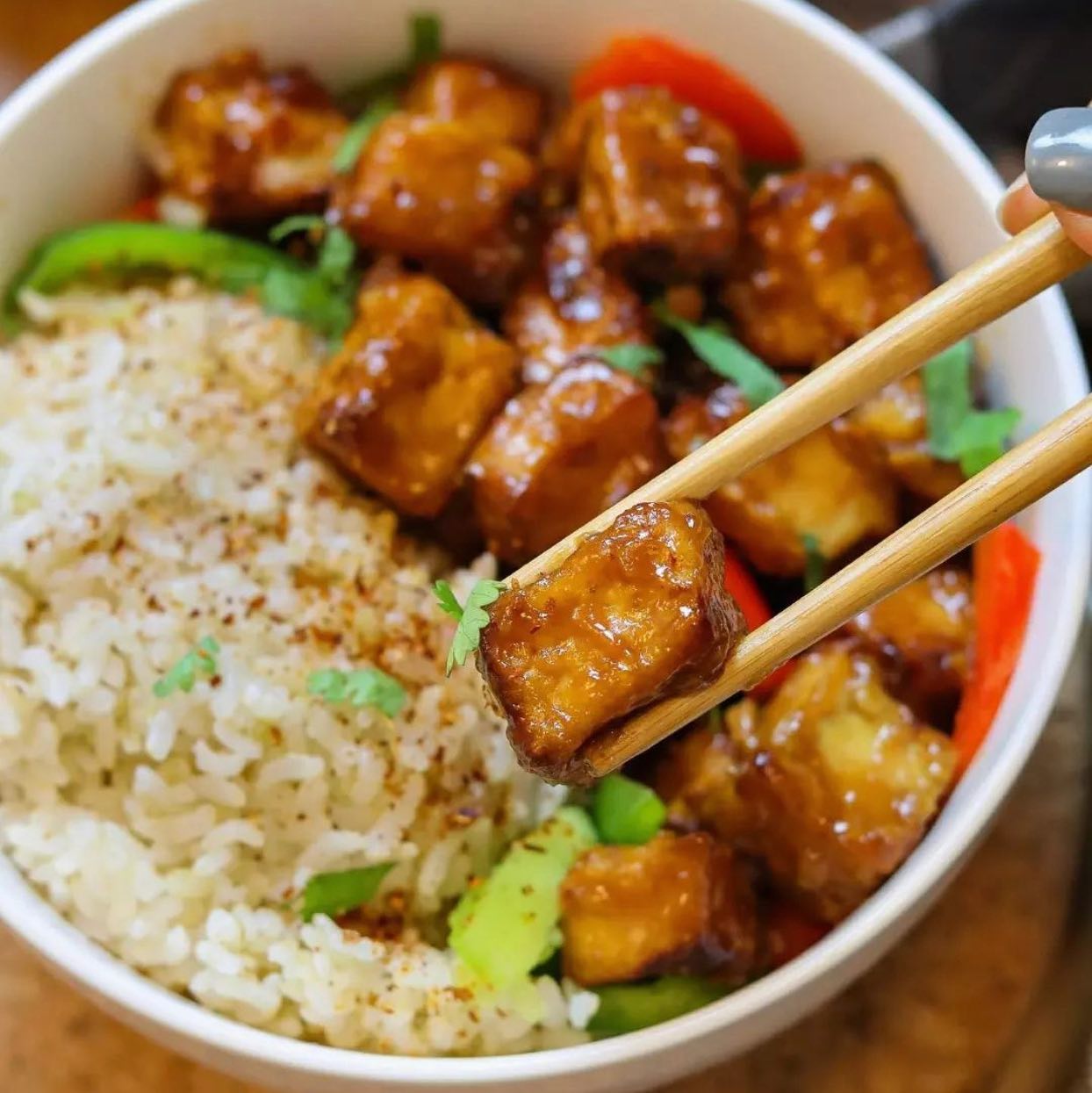 Crunchy Miso Glazed Tofu