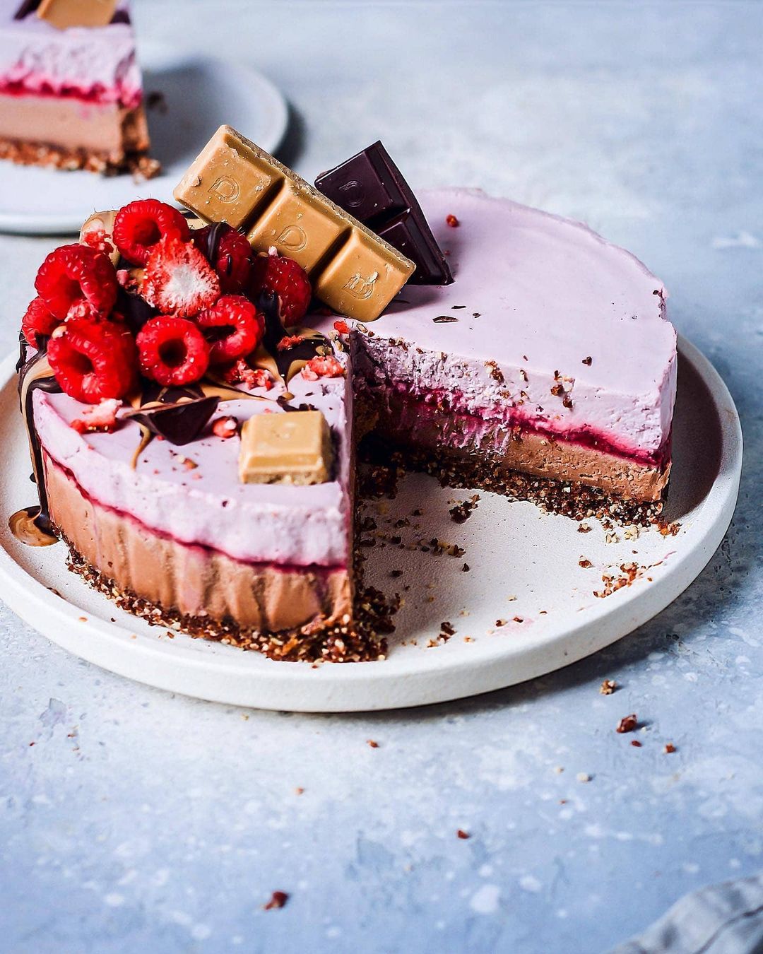 Chocolate Raspberry Chia Jam Cake