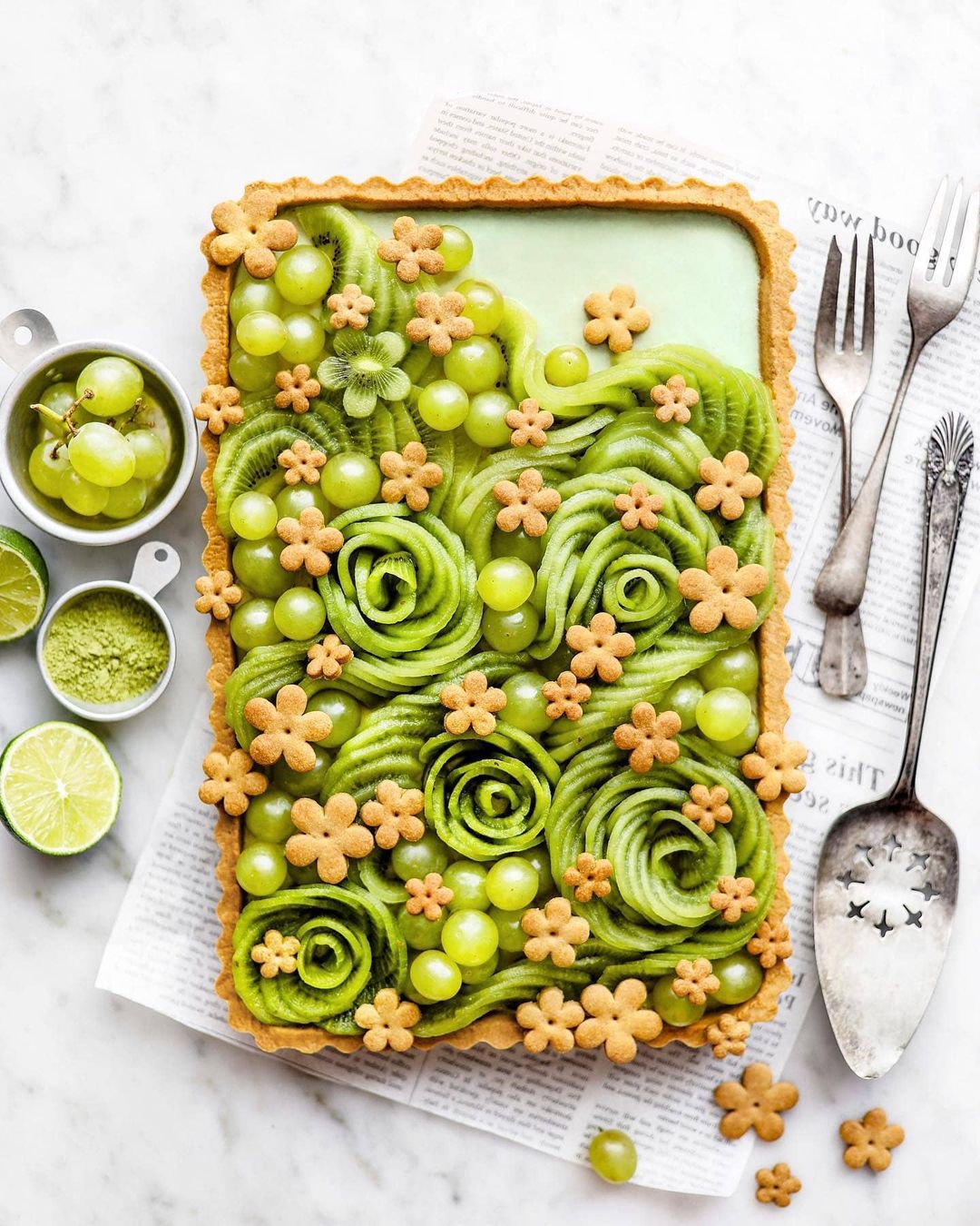Vegan Matcha Key Lime Tart