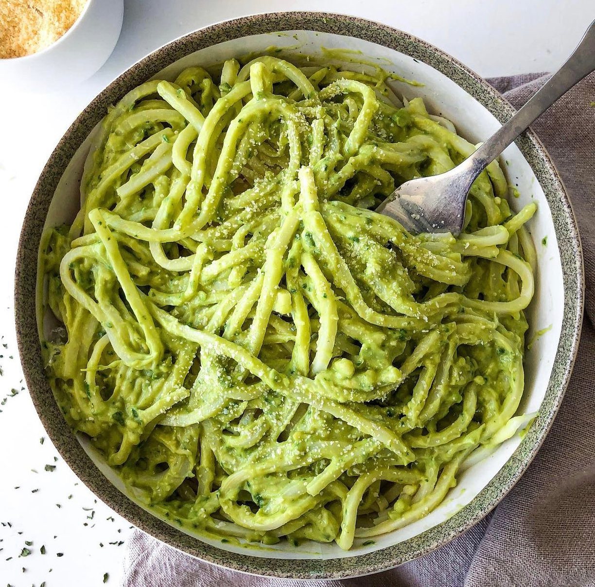 Creamy Avocado Pasta Sauce with Fresh Basil