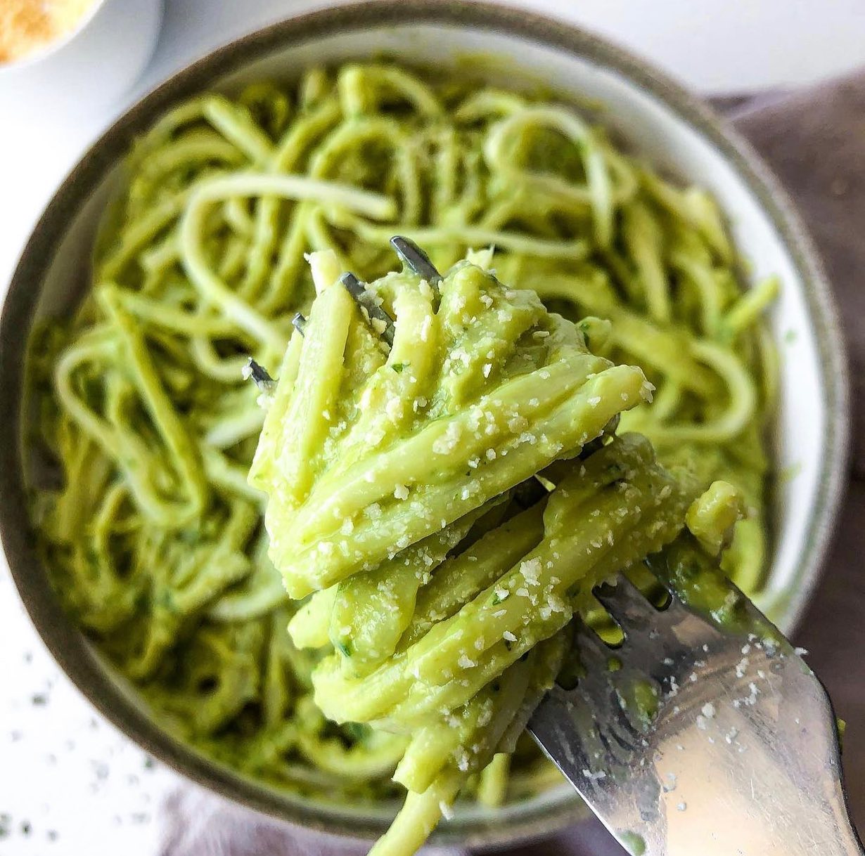 Creamy Avocado Pasta Sauce with Fresh Basil
