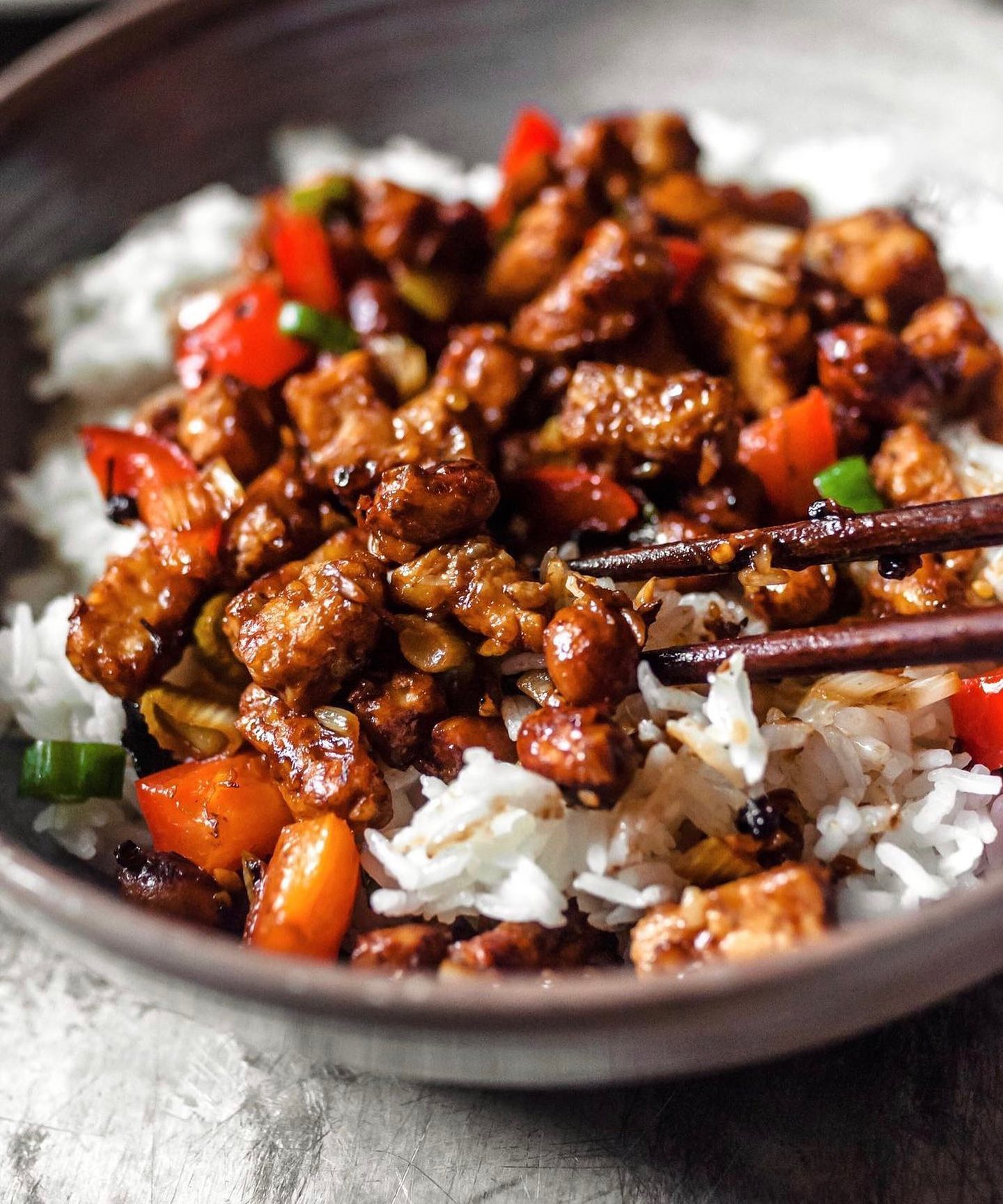 Kung Pao Tempeh Stir-Fry