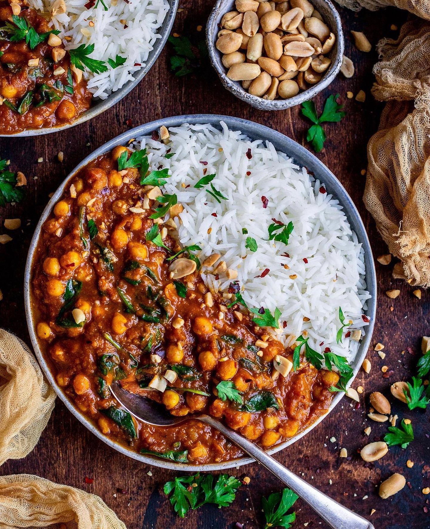 Chickpea, Tomato, and Spinach Curry