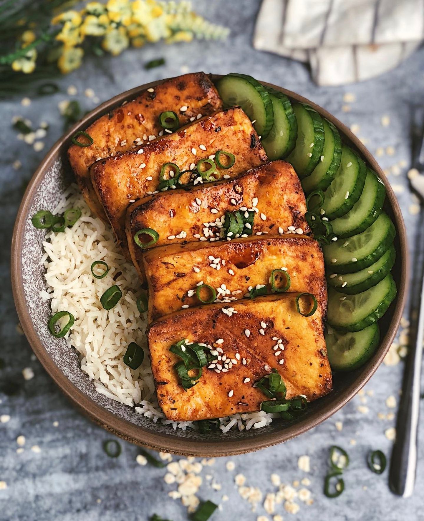 Quick Gluten-Free Tofu Rice Bowl