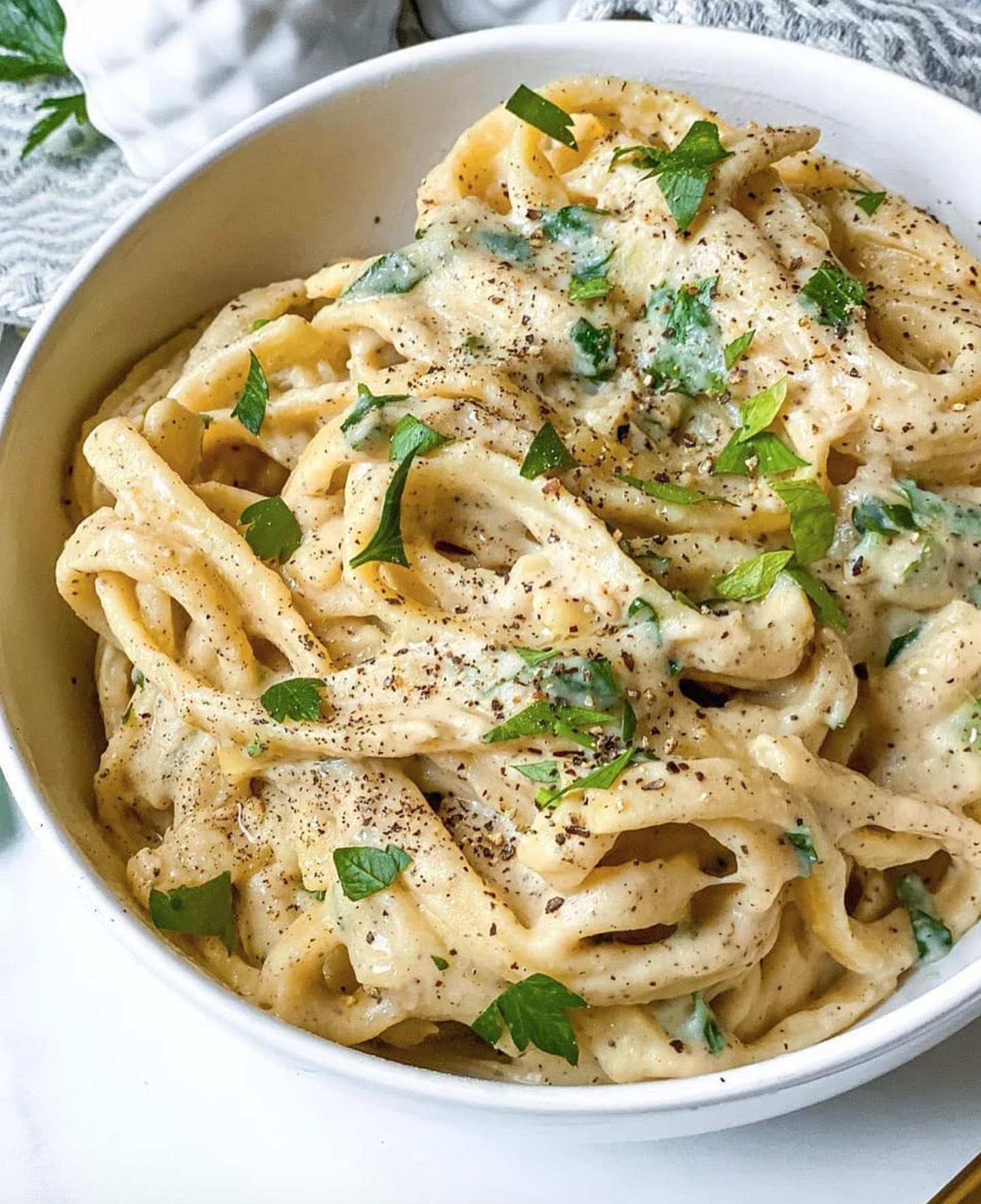 Creamy Vegan Cauliflower Cashew Alfredo