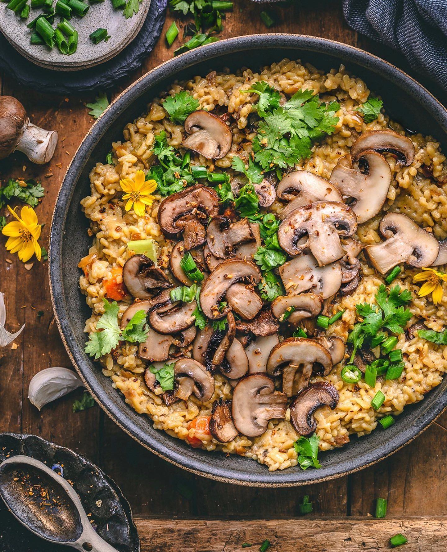 Creamy Mushroom Risotto with Vegetables