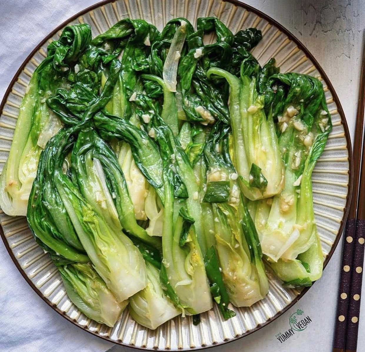 Baby Bok Choy in Garlic Sauce