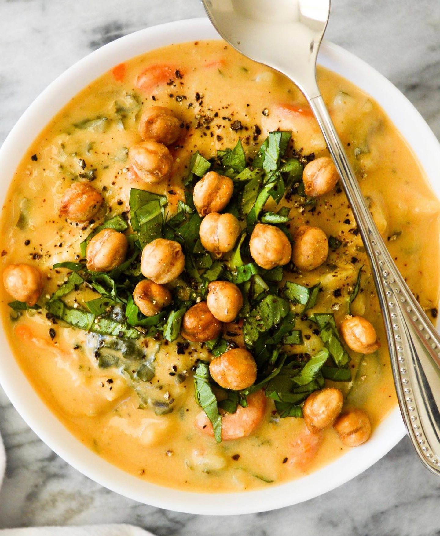 Vegan Vegetable Soup with Cashew Cream