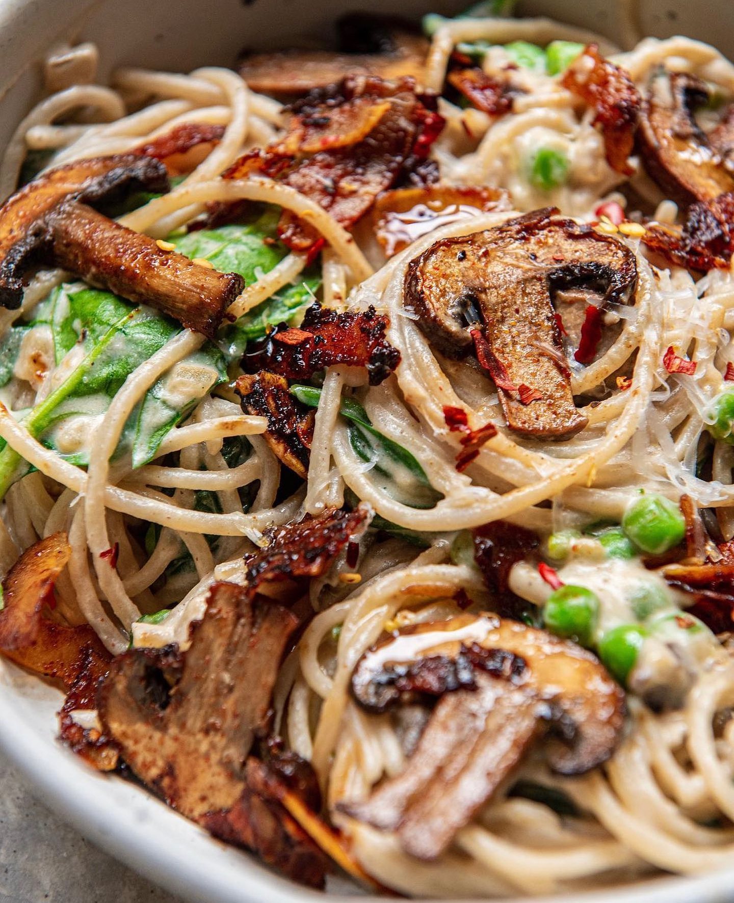 Easy Vegan Mushroom Carbonara