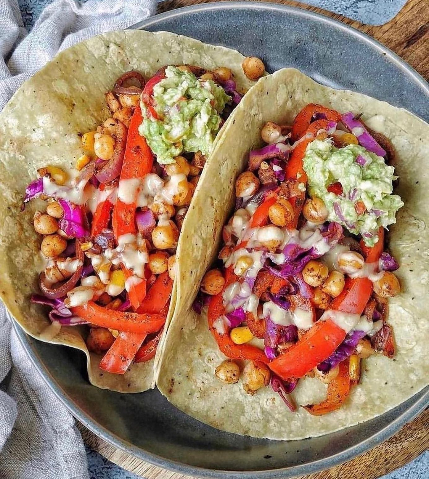 Chickpea and Vegetable Fajita Wraps