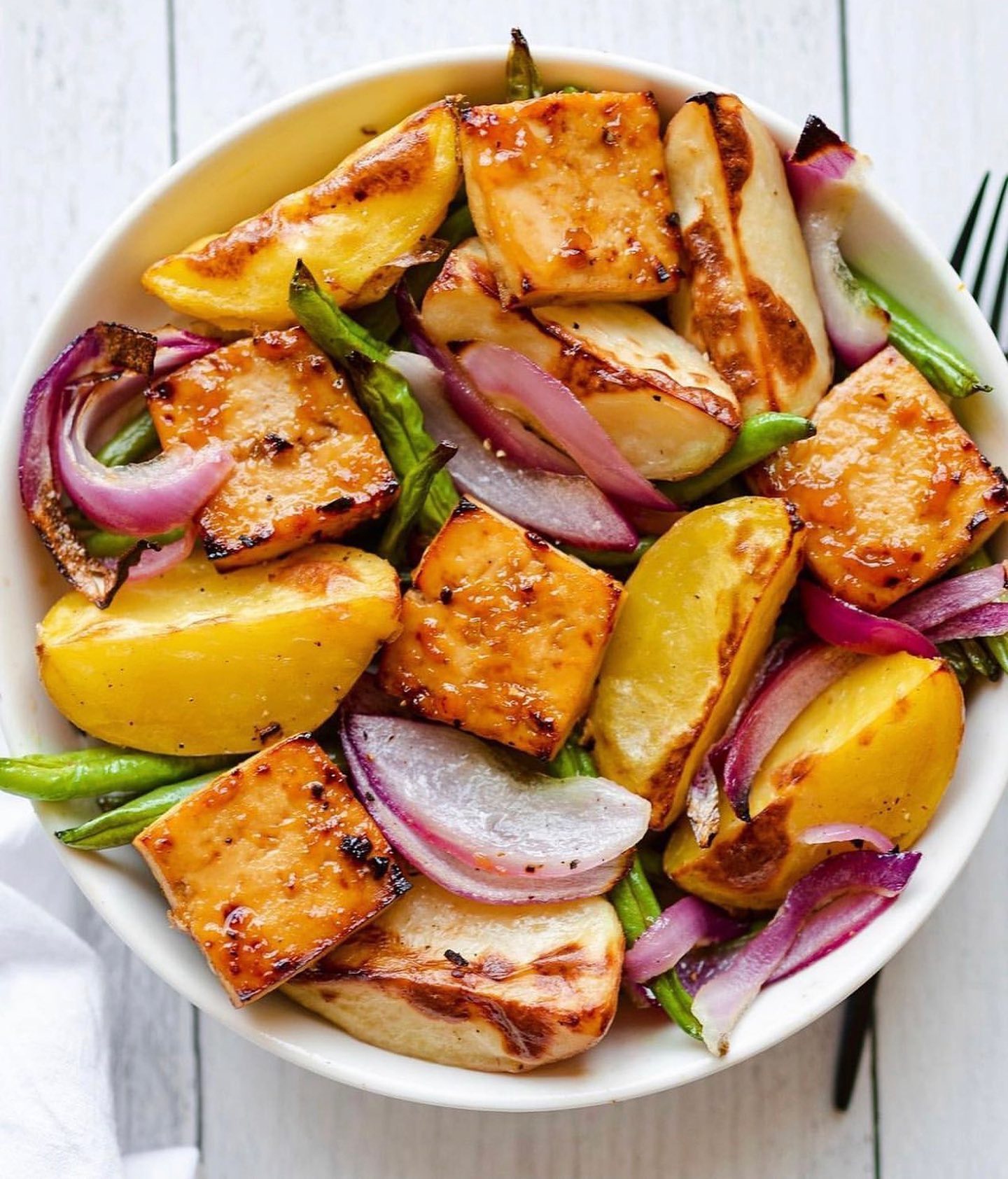Orange-Glazed Tofu and Roasted Vegetables Sheet Pan Dinner