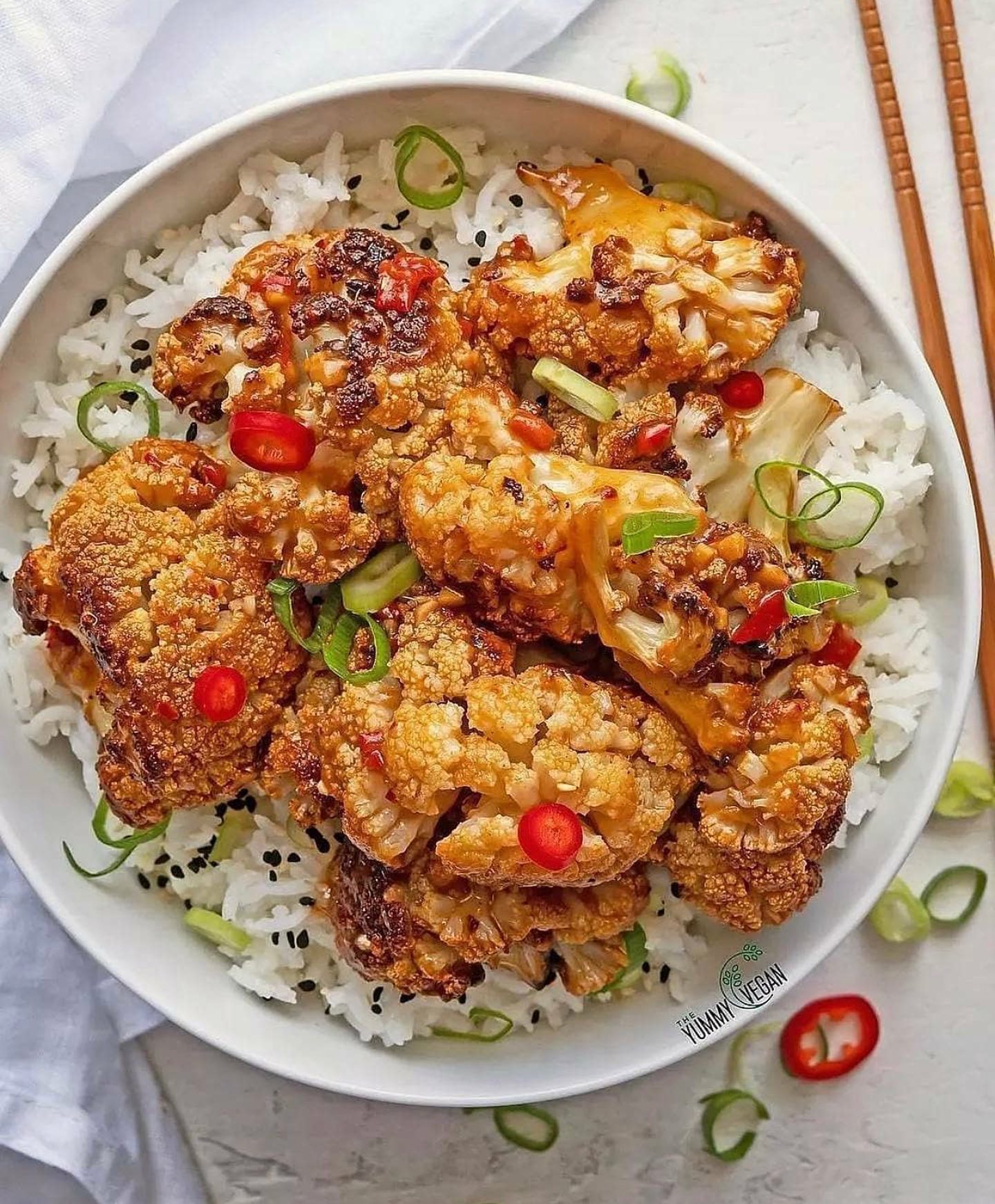 Sweet Chili Roasted Cauliflower